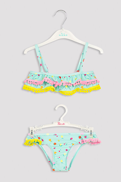 K Z Ocuk Garden Frill Bandeau Bikini Tak M Plibyu Iy Mix Ok