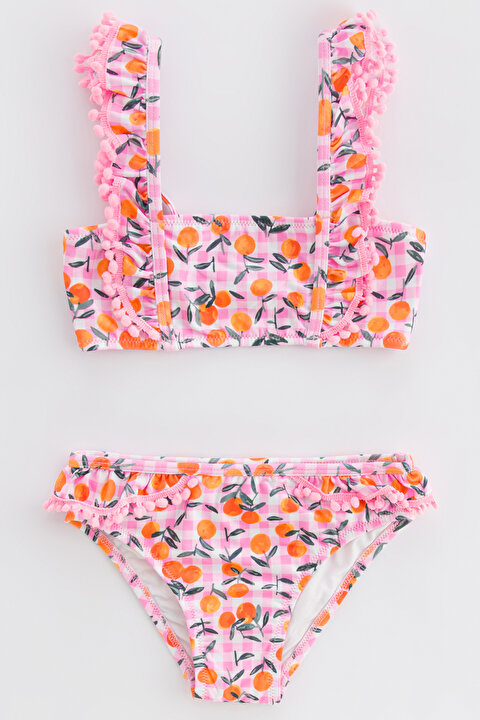Kız Çocuk Picnic Bandeau Bikini Takımı PLPJYQFN20IY LP1 Açık Pembe
