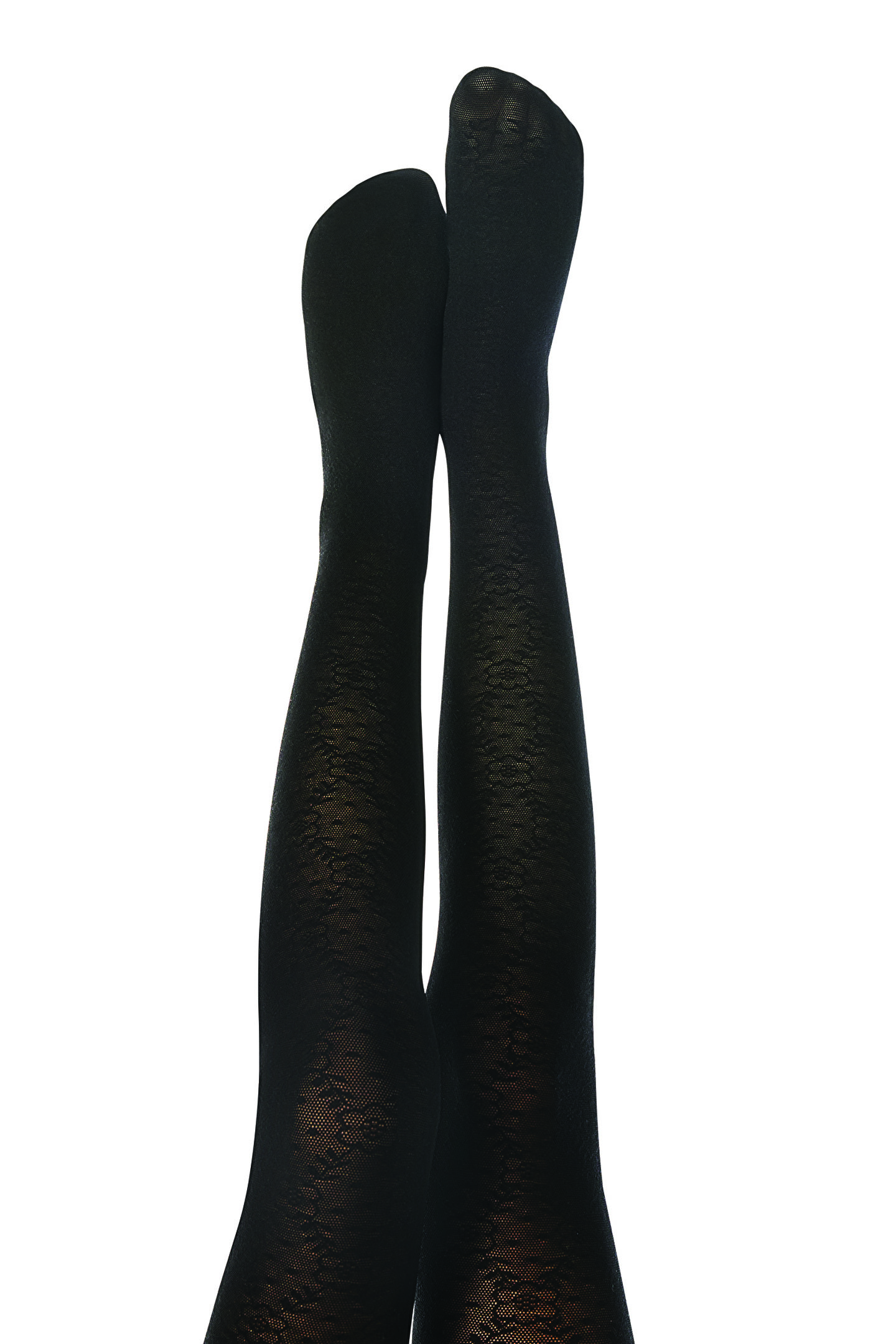 Black Pretty Flower Tights - 1