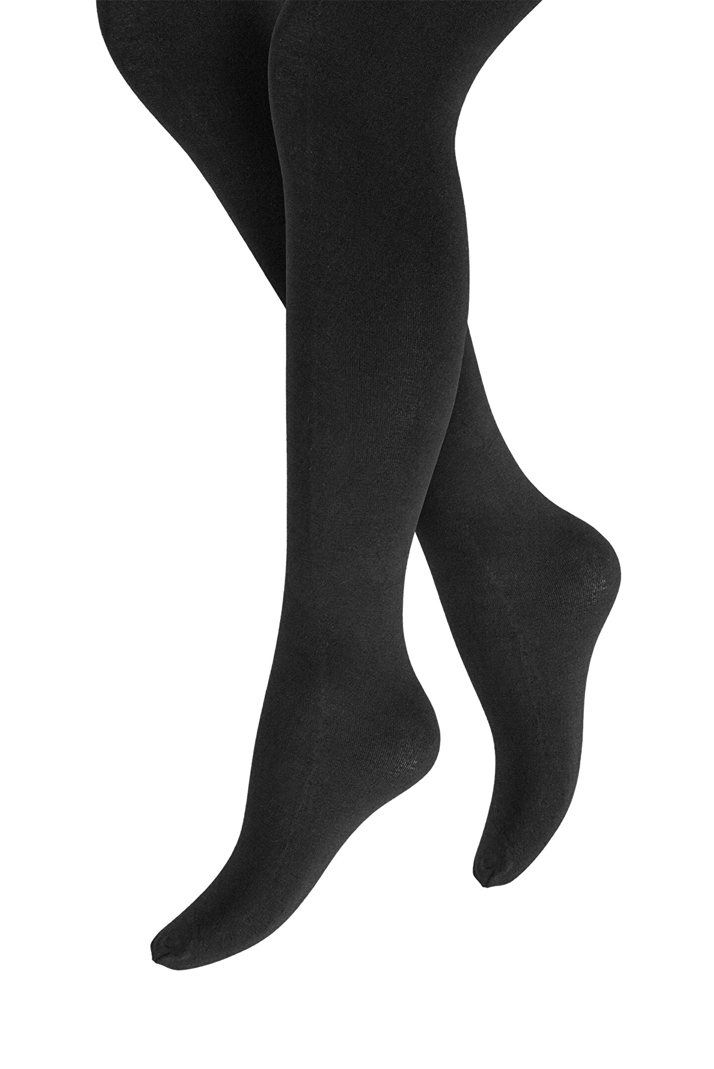 Siyah Kız Çocuk Bambu Külotlu Çorap - 1