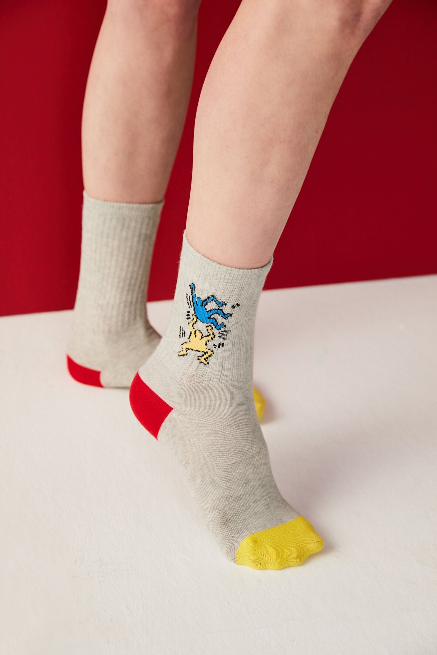 Melange Soket Çorap-Keith Haring Koleksiyonu - 1
