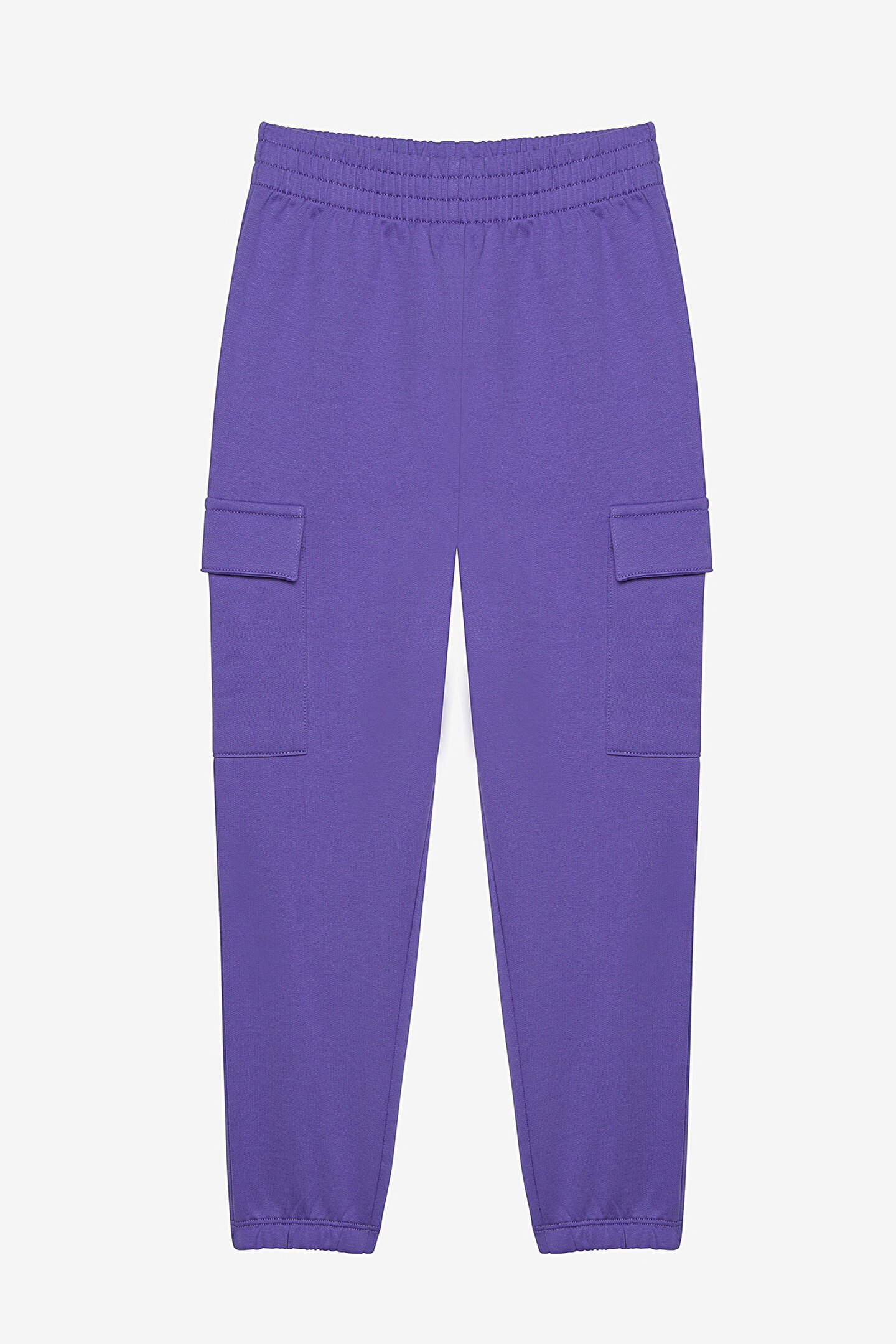 Girls Purplish Dark Lilac Cargo Jogger - 1