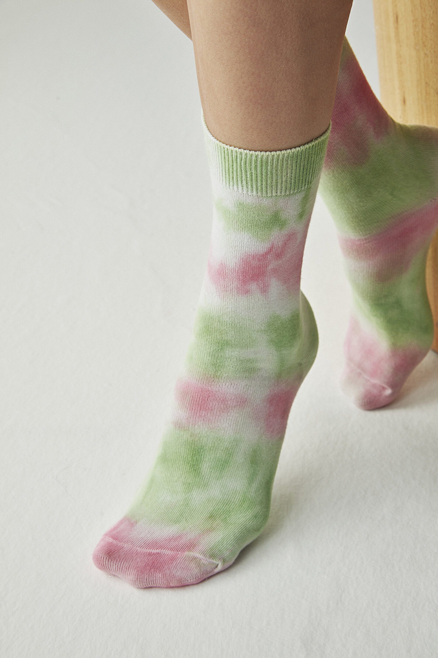 Yeşil Batık Soket Çorap - 1