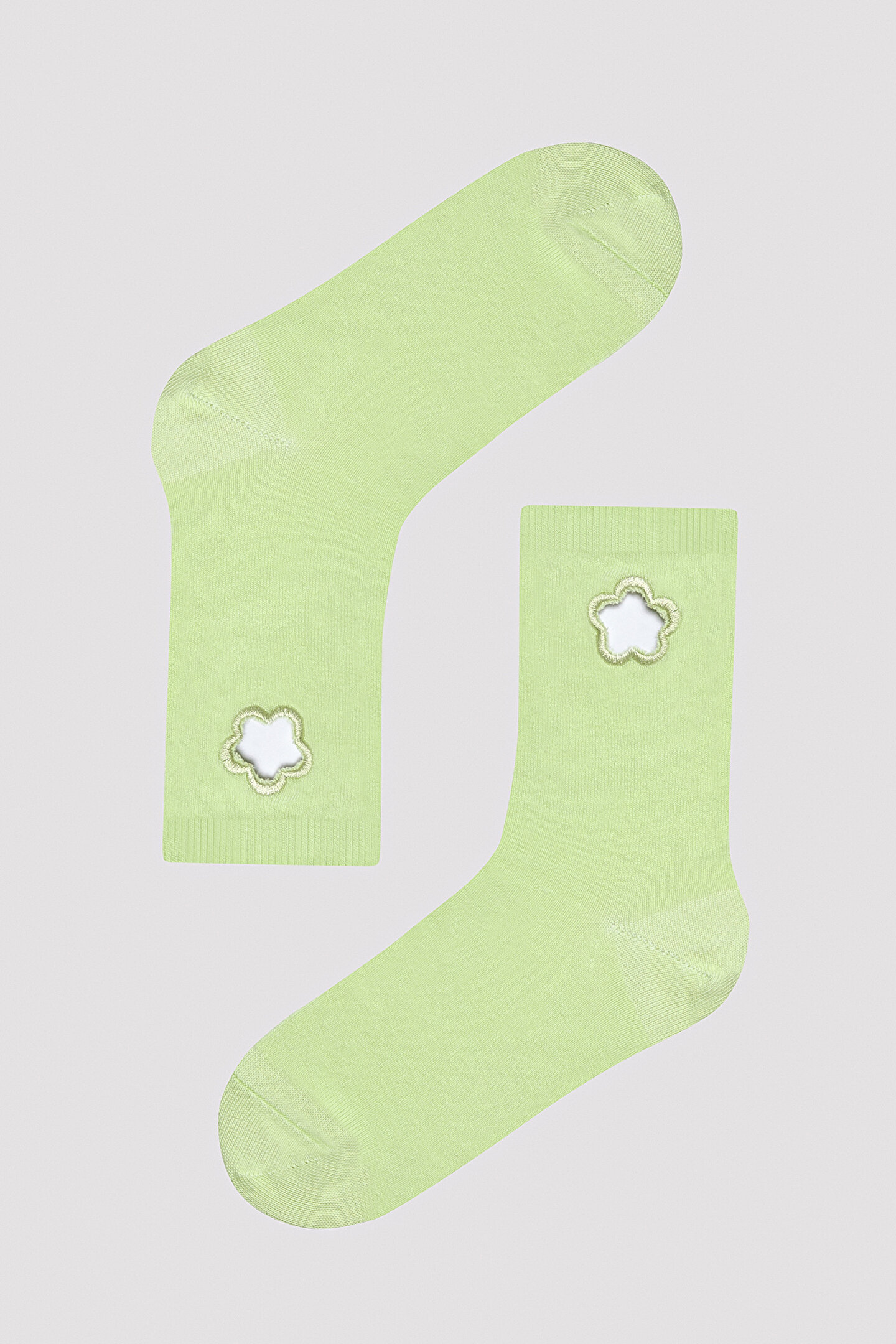 Laser Flower Socket Socks - 1