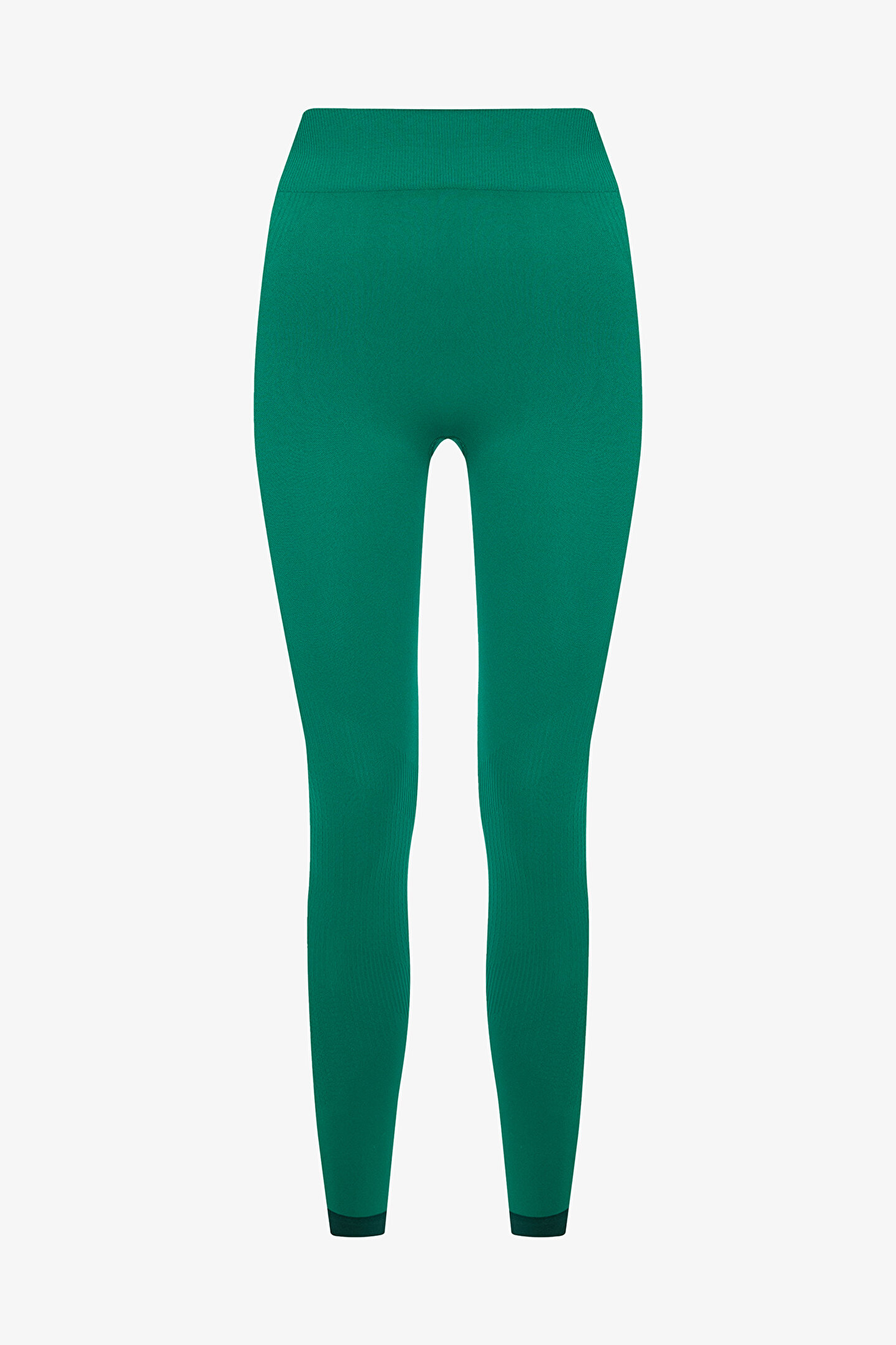 Sporty Contrast Seamless Green Legging - 1