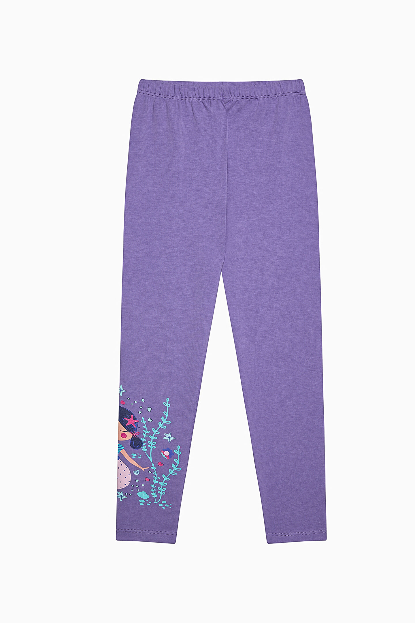 Girls Mermaid Lilac Legging - 1