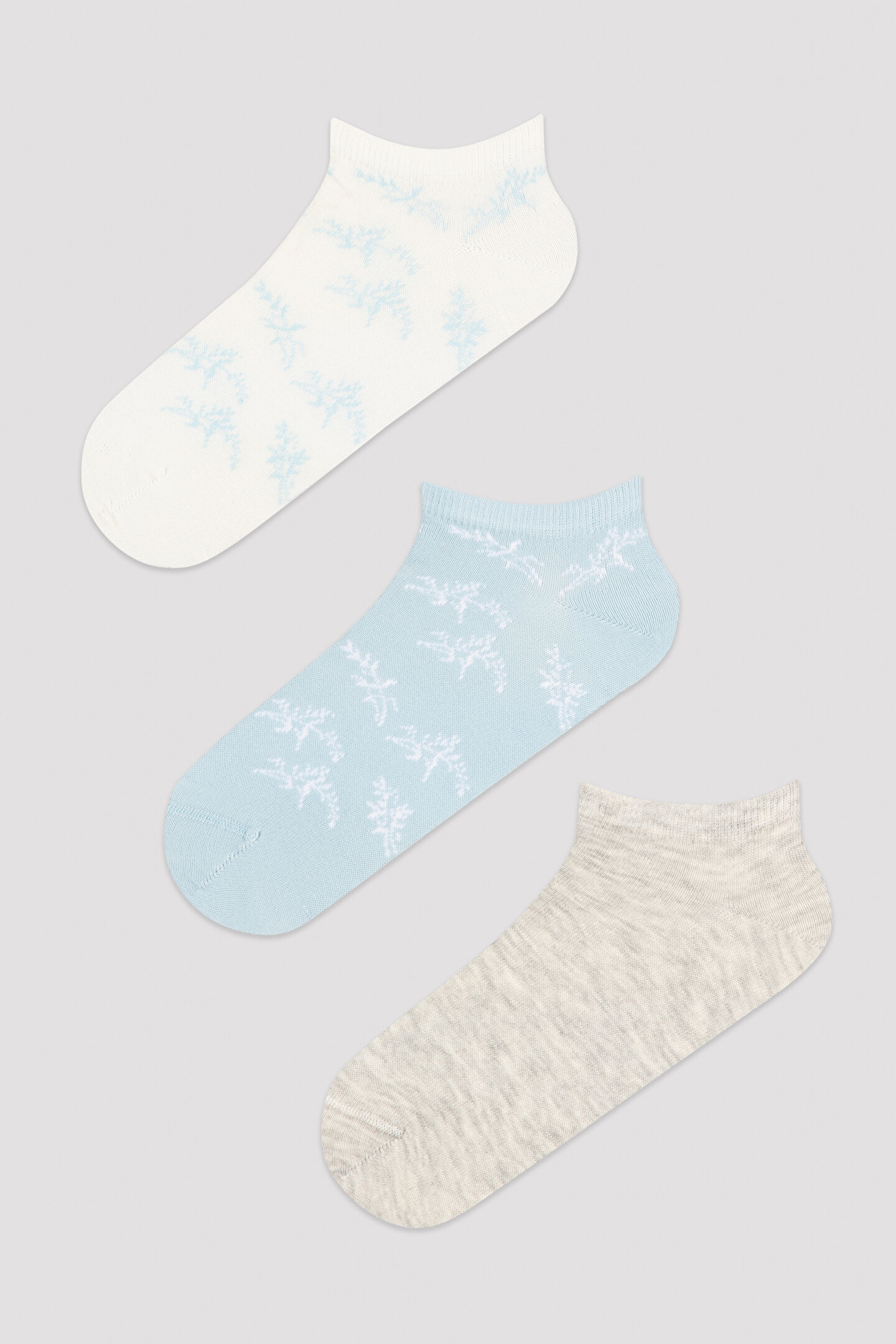 Light Grey Uniq 3In1 Liner Socks - 1