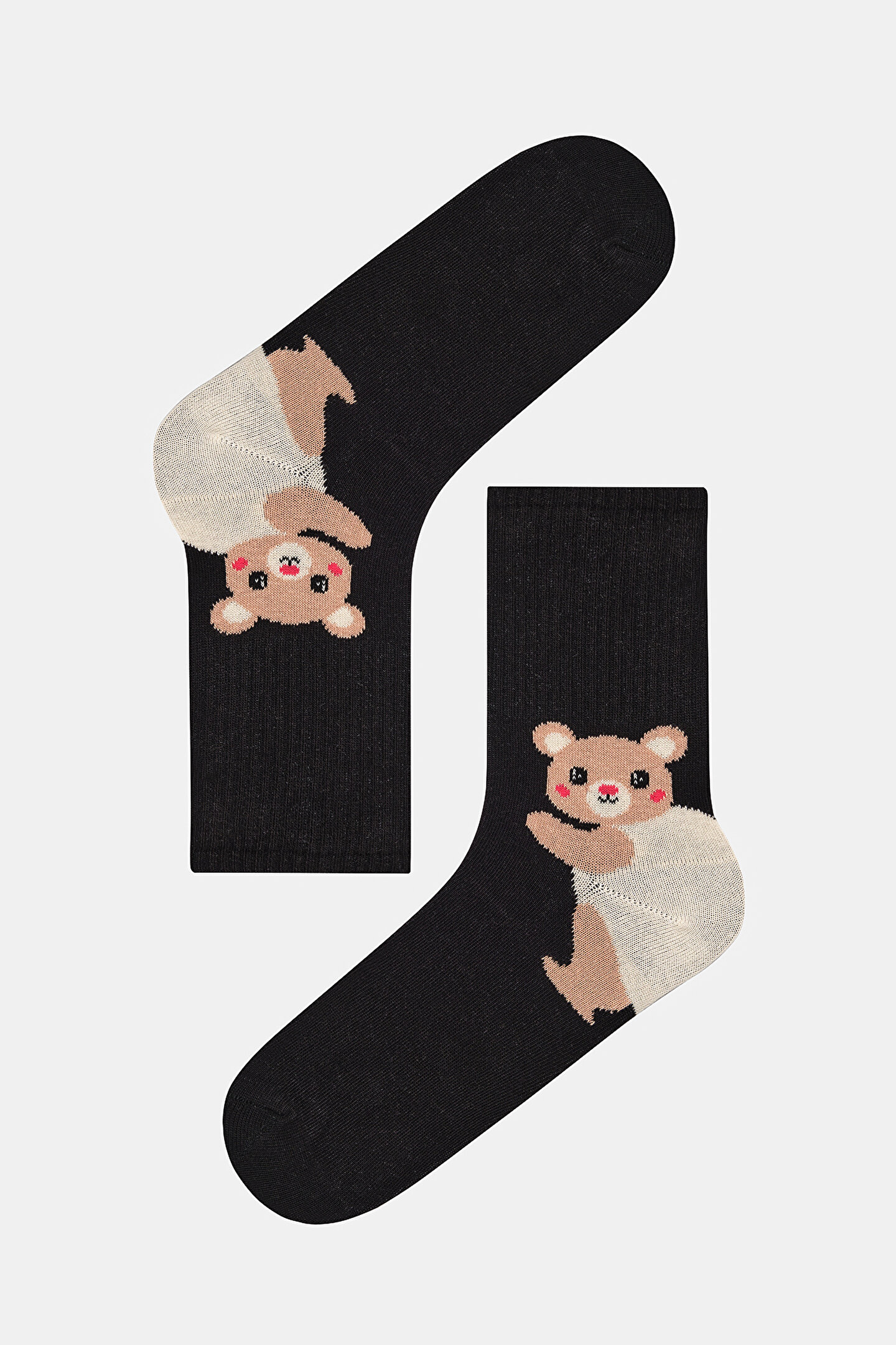 Bear Heel Black Socket Socks - 1