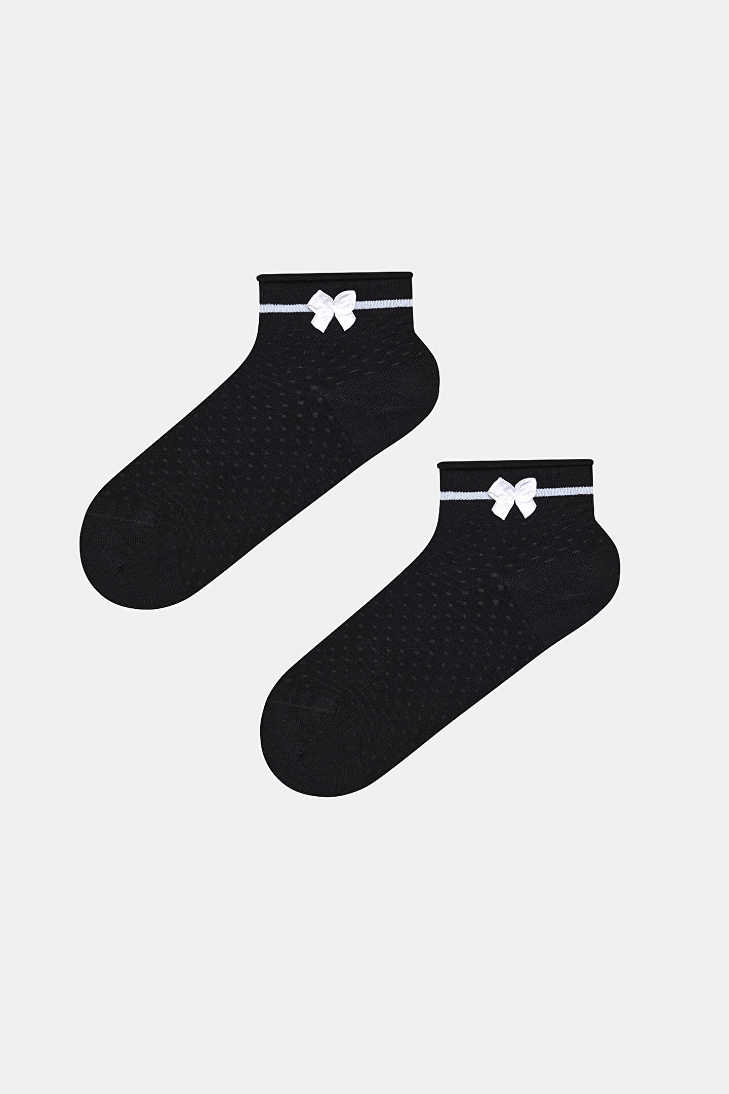 Bowtie Line Black Socket Socks - 1