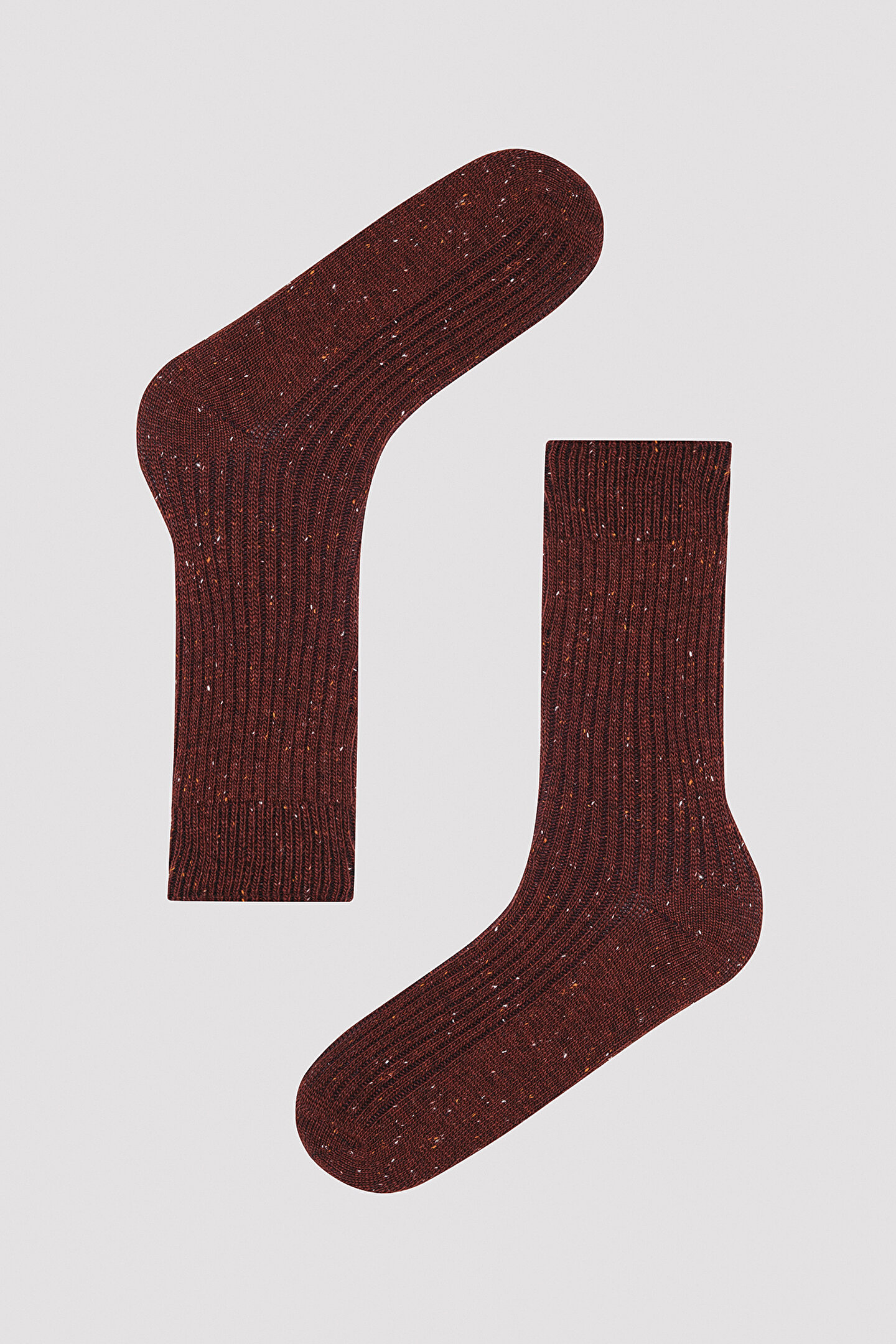 Ribbed Tarçın Soket Çorap - 1