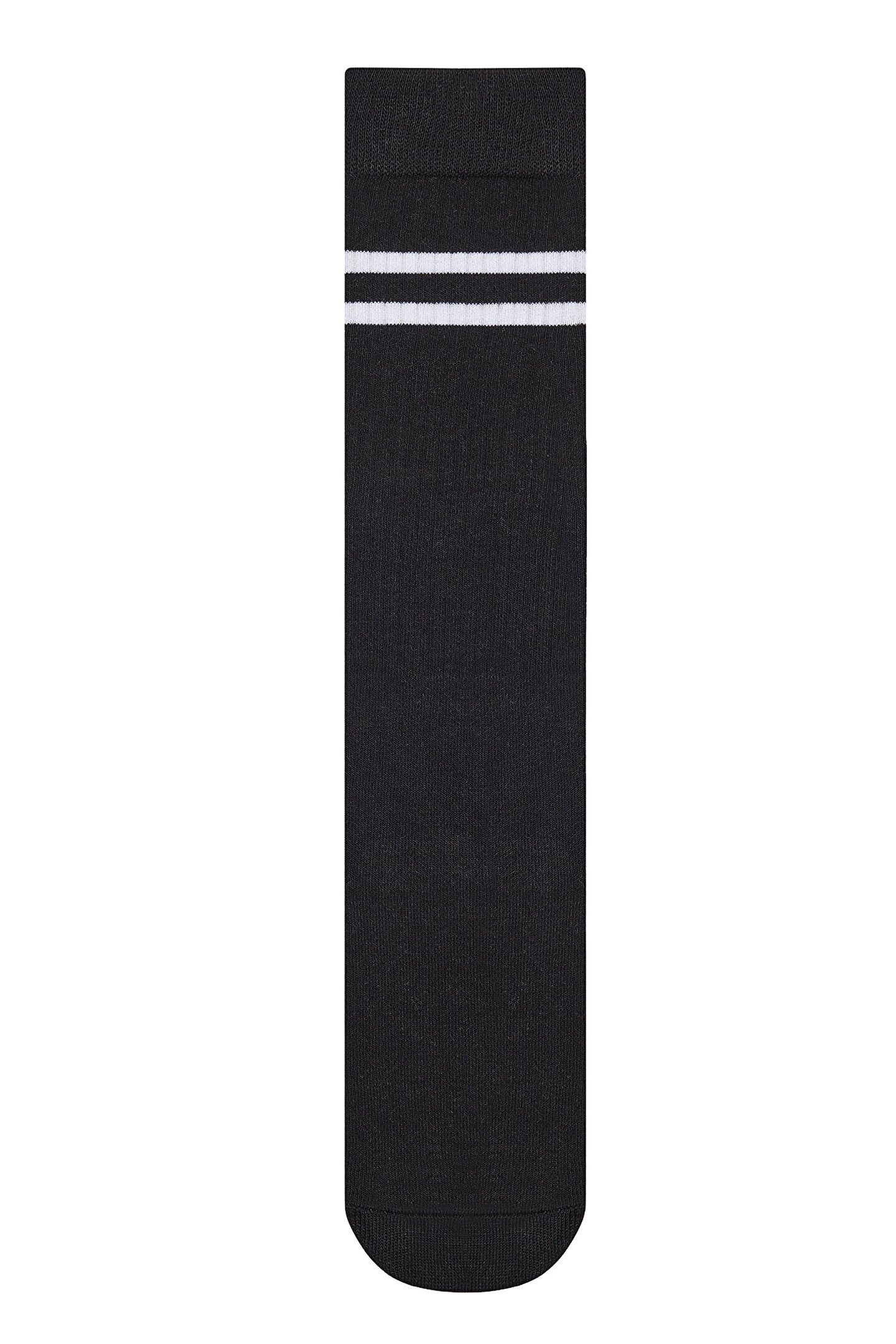 Rib Stripe Black Pant Socks - 1