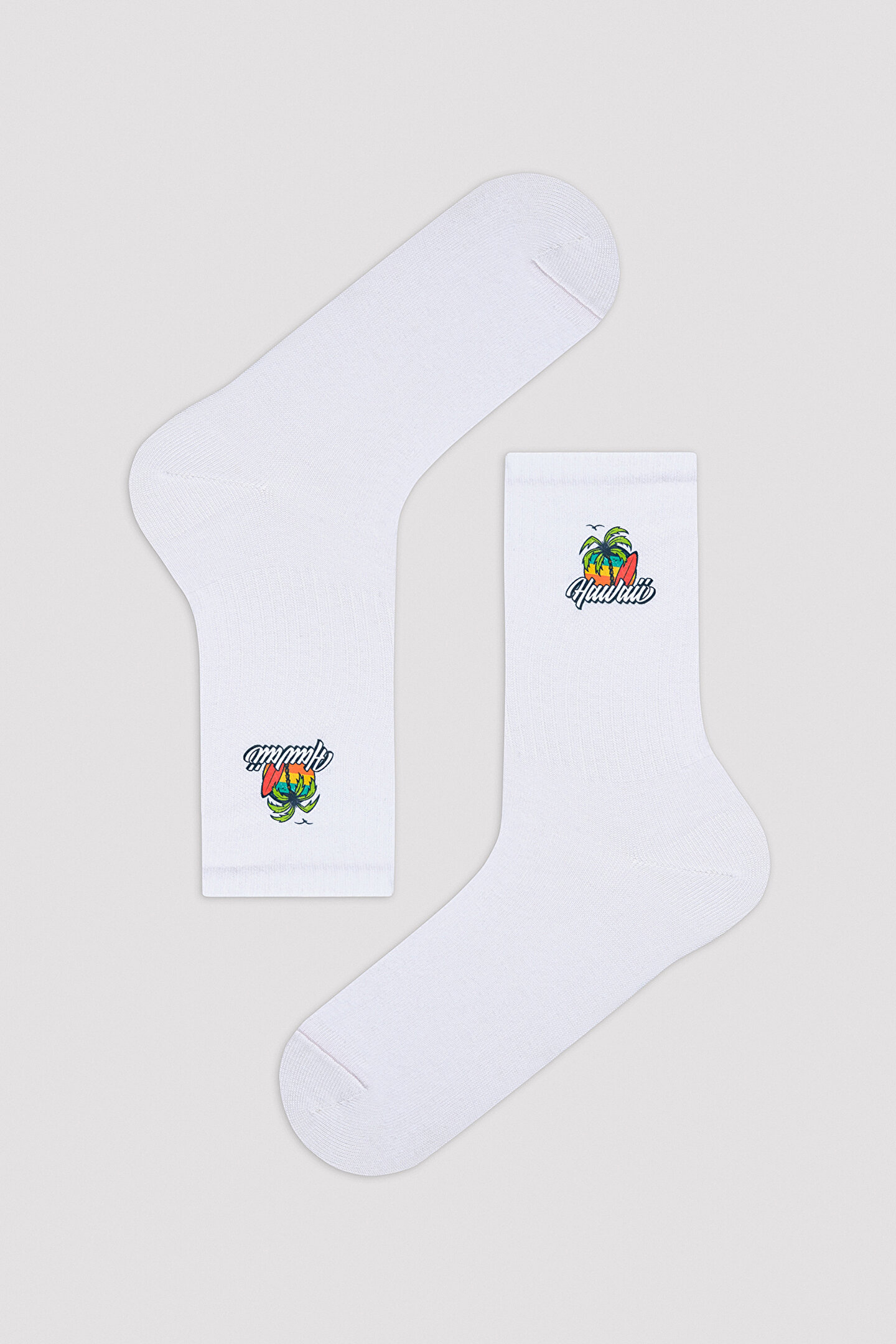 Erkek Whitepalm Beyaz Soket Çorap - 1
