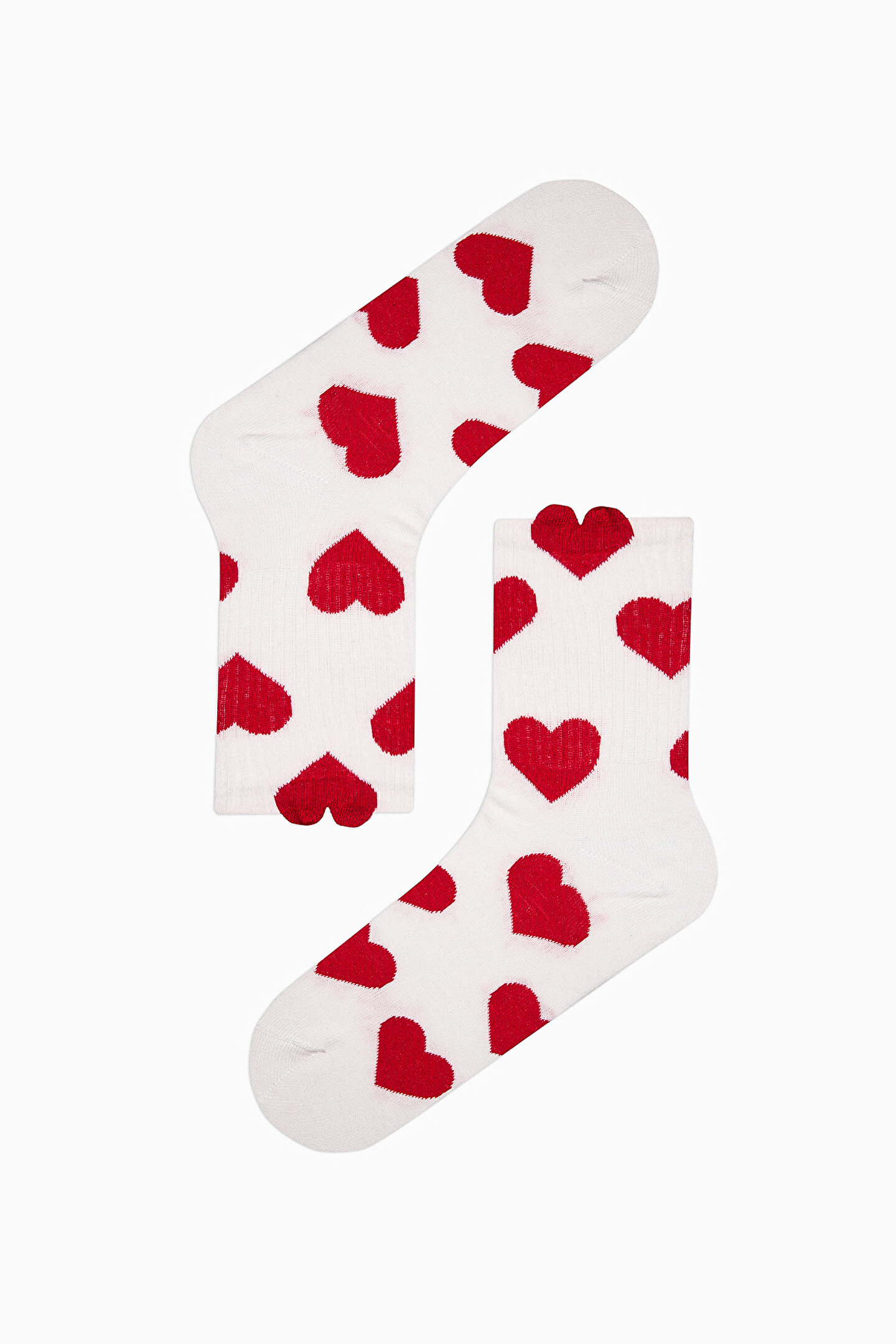 3D Heart Socket Socks - 1