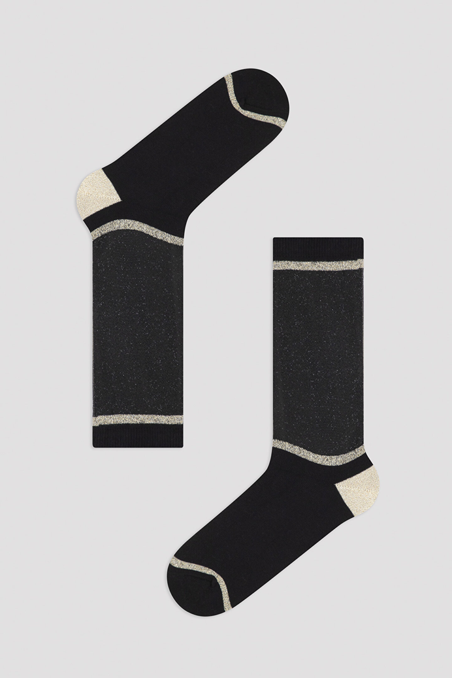 Gold Shiny Çember Soket Socks - 1