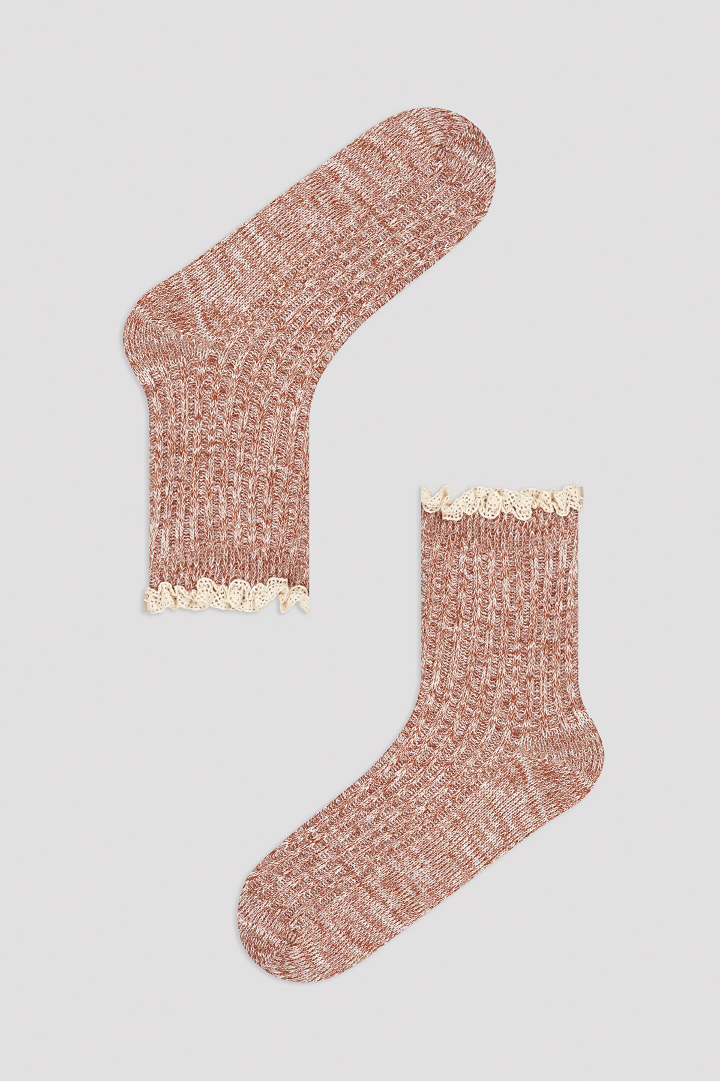Yanık Turuncu Soket Çorap - 1