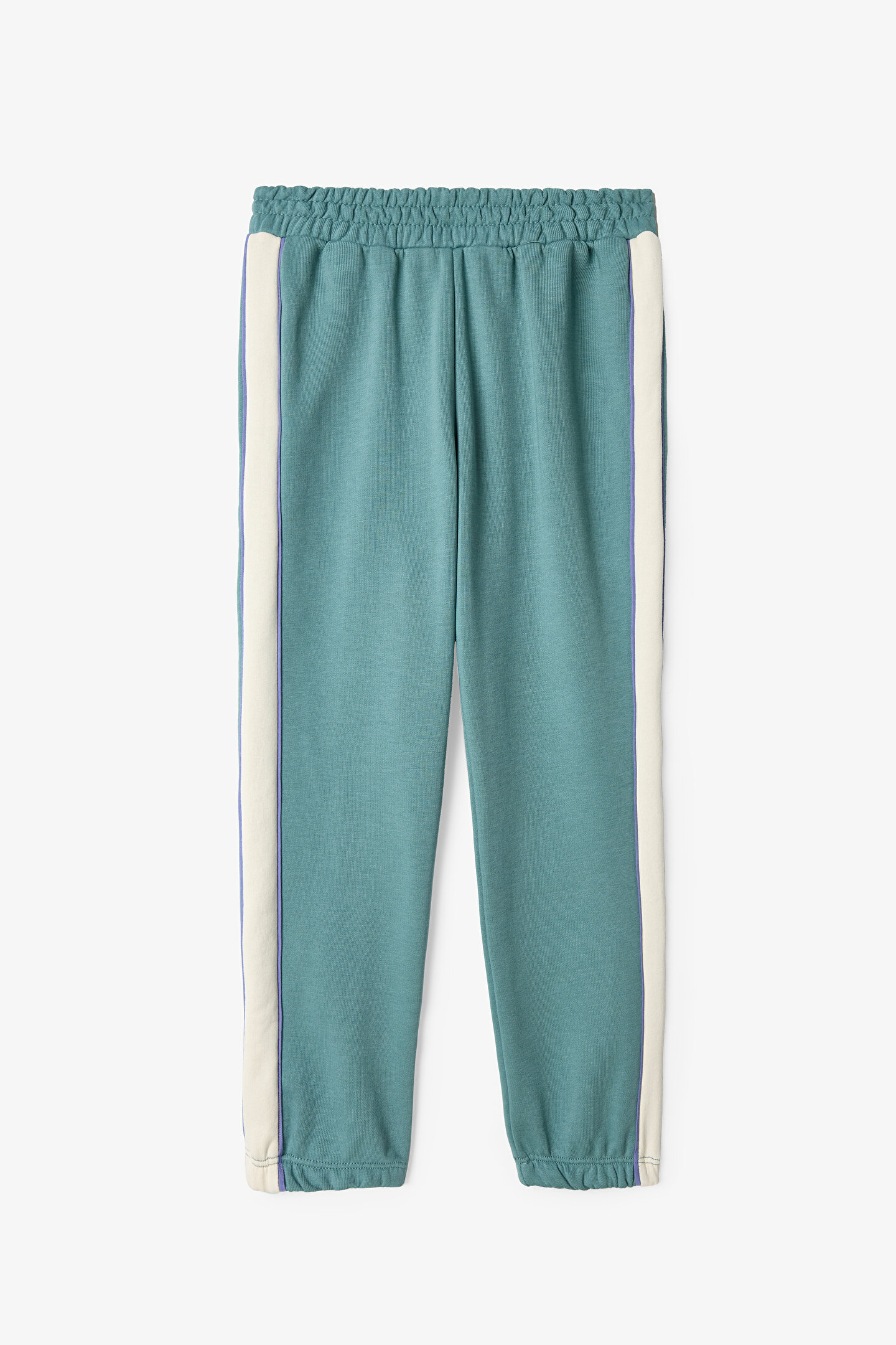 Dark Green Girls High Waist Oversize Jogger Sweatpants with Piping - 1