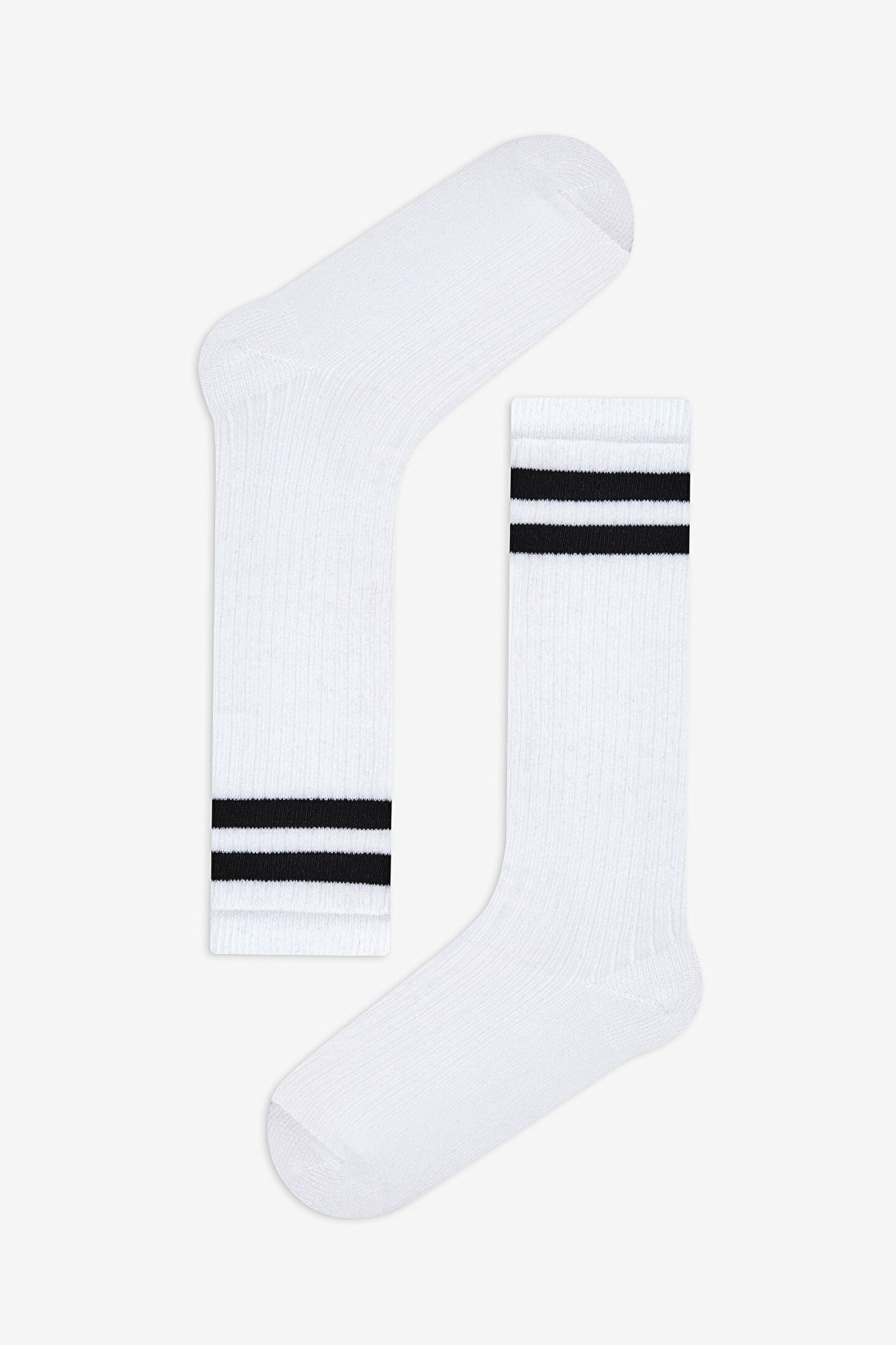 Girls Sporty White Pant Socks - 1