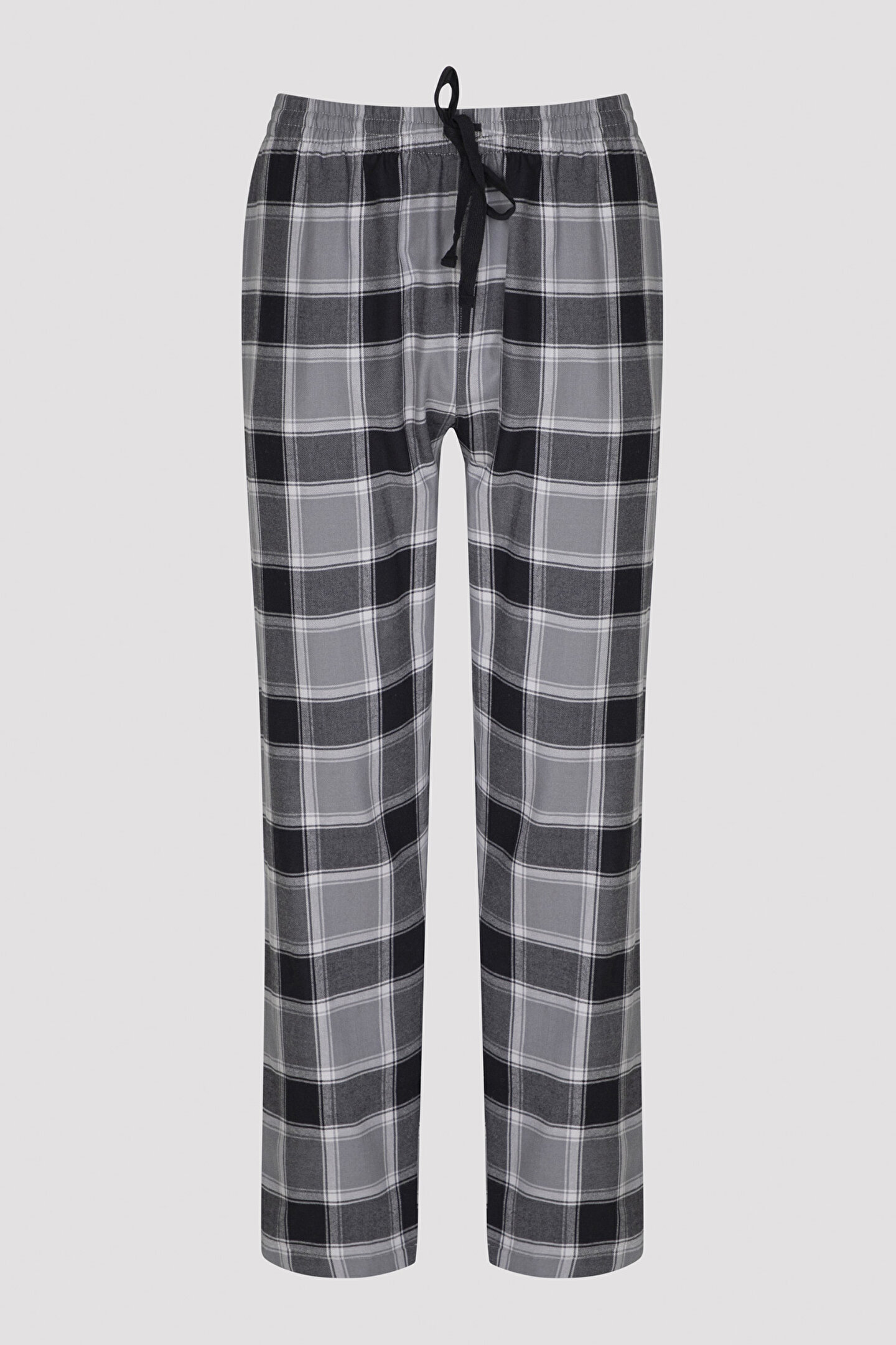 Siyah-Gri Kareli Pantolon Pijama - 1