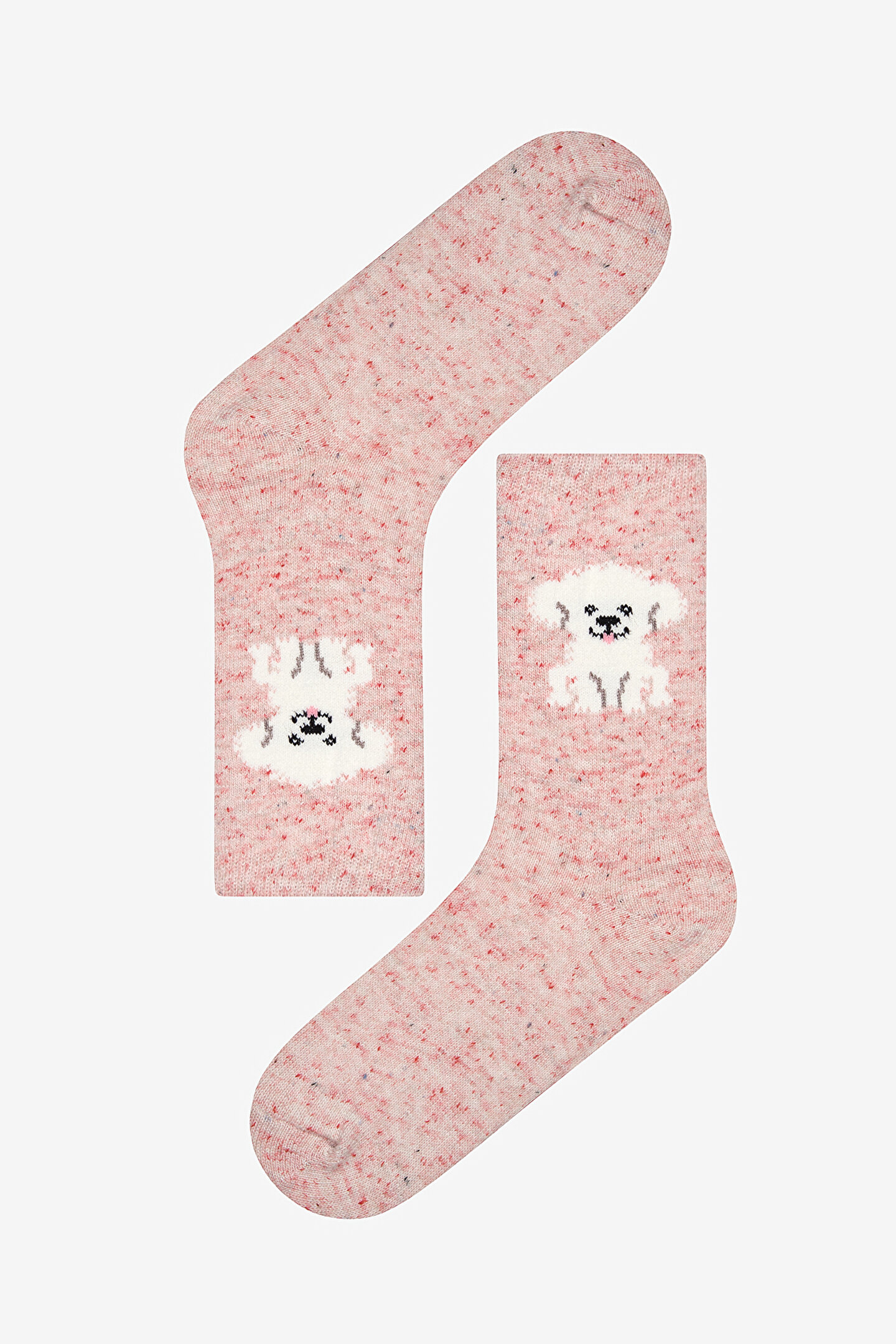 Puppy Light Pink Socket Socks - 1