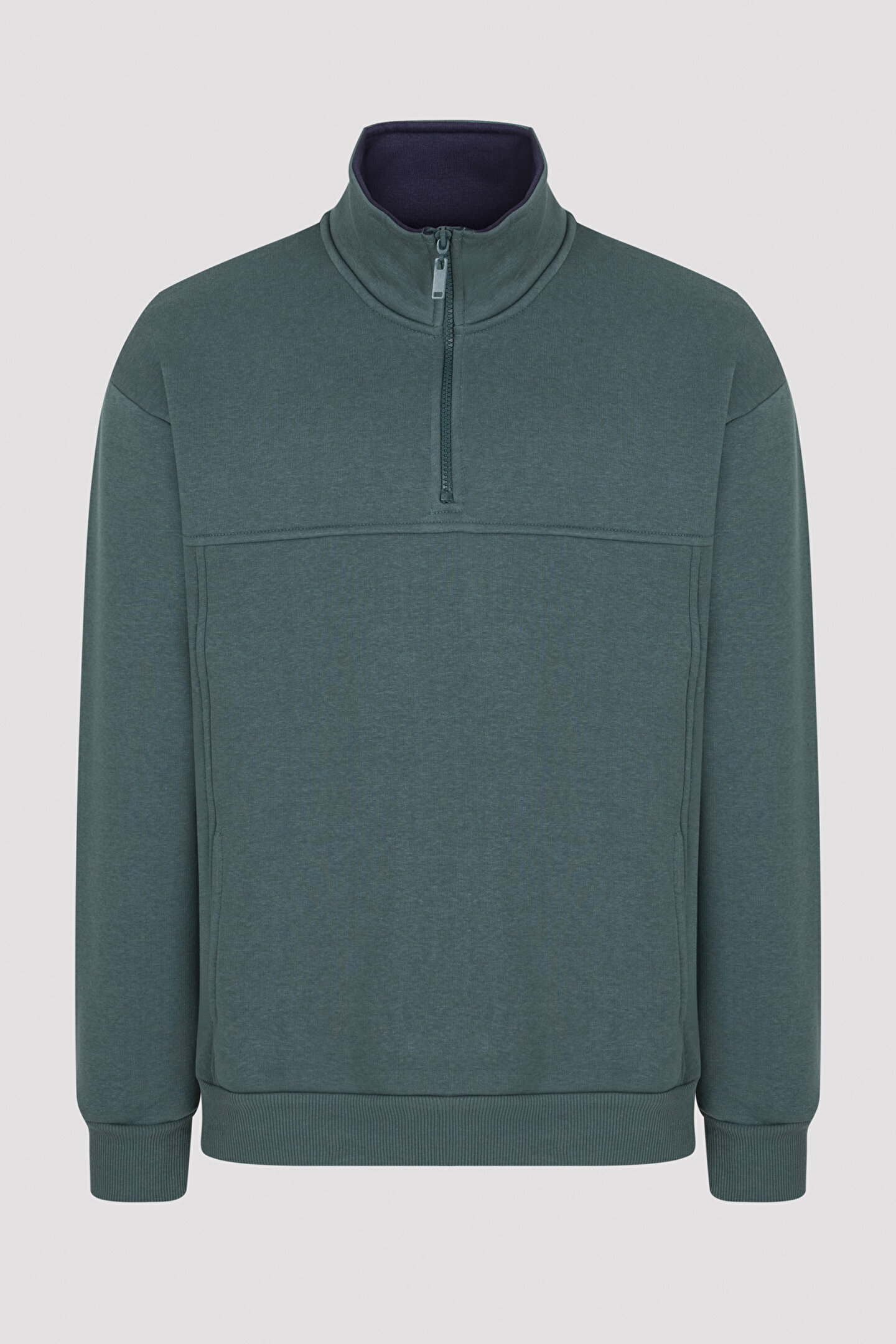 Green Zipper Sweatshirt - 1