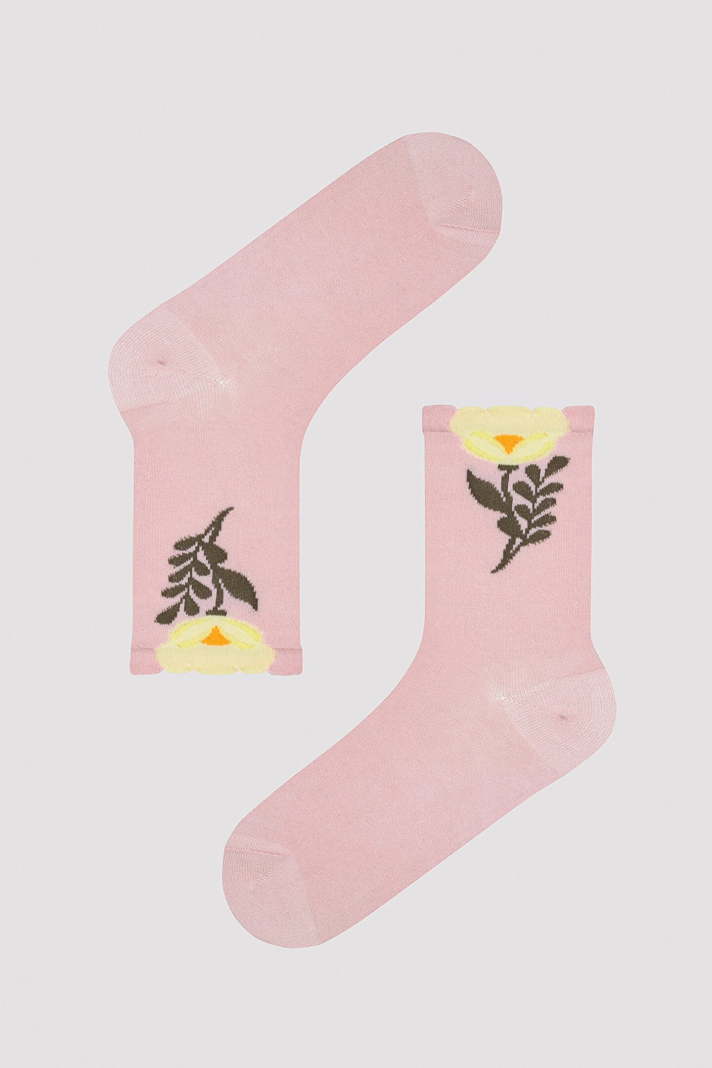 Rose Detailed Socket Socks - 1