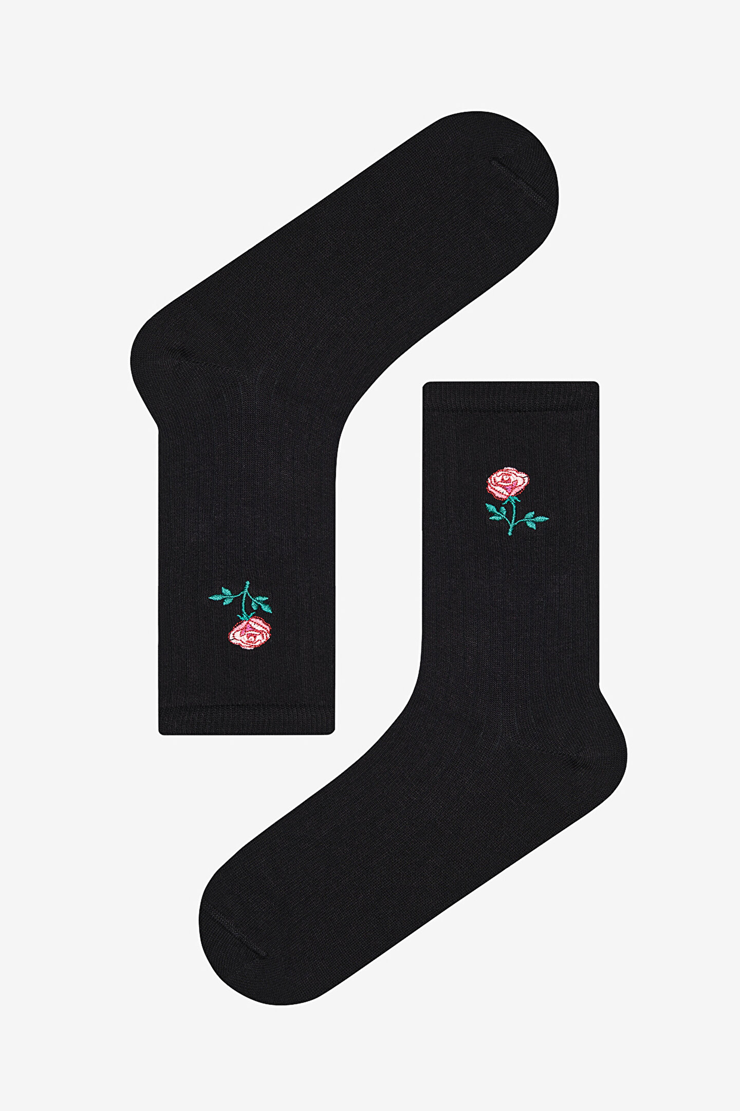 Roses Tenis Black Socket Socks - 1