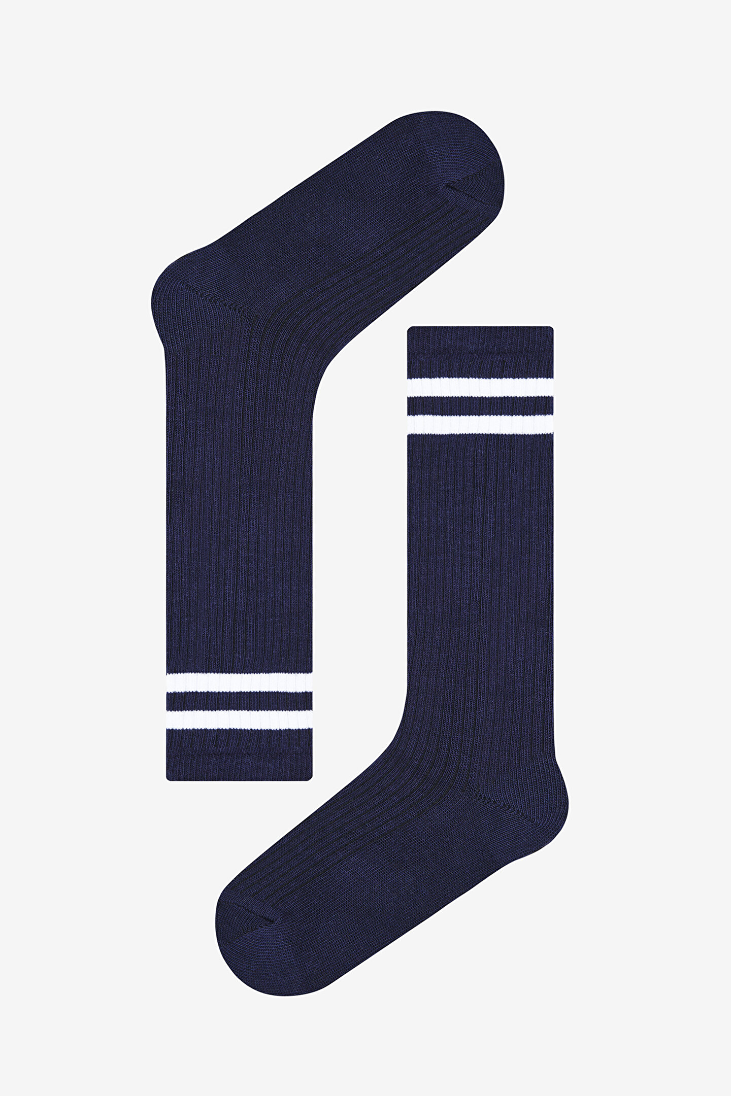 Girls Sporty Navy Blue Pant Socks - 1