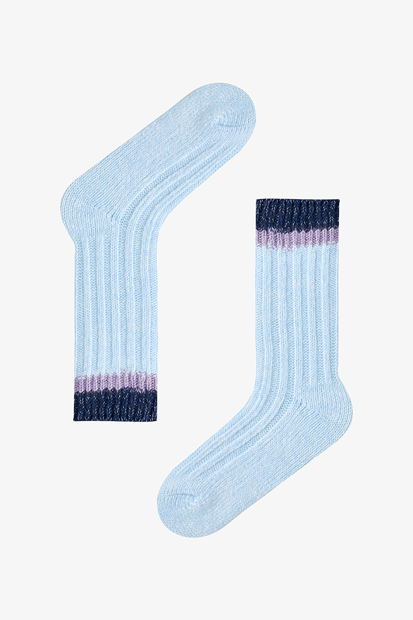 Mavi Melanj Warm Rustic RiErkek Çocuk Soket Çorap - 1