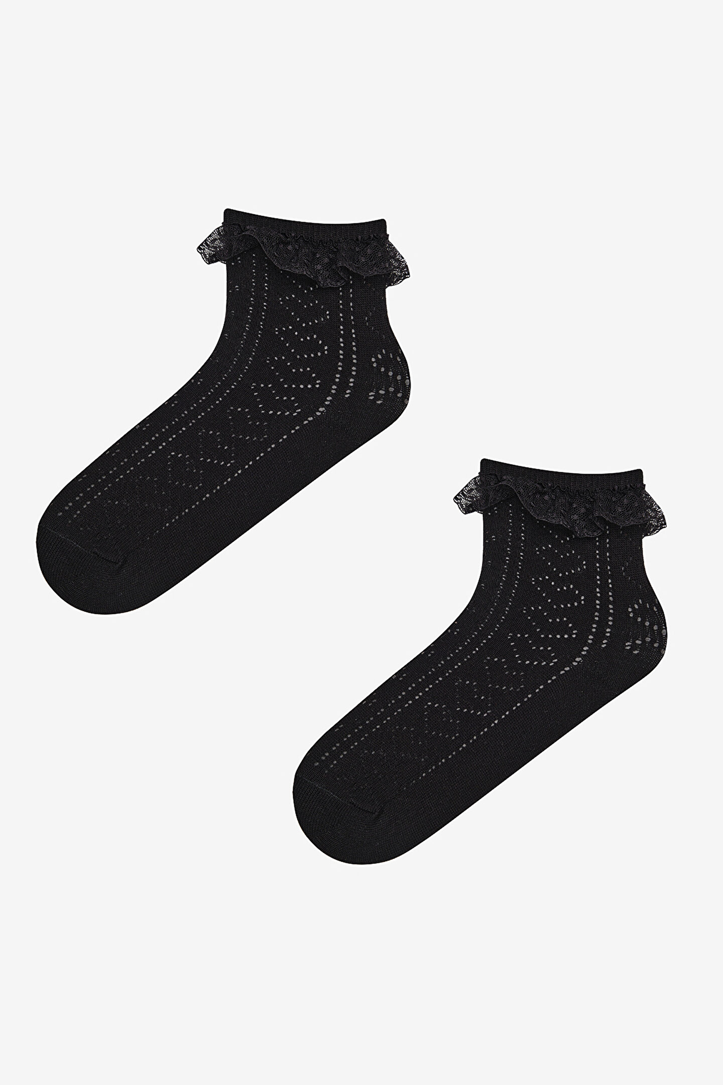 Lace Colosio Black Socket Socks - 1