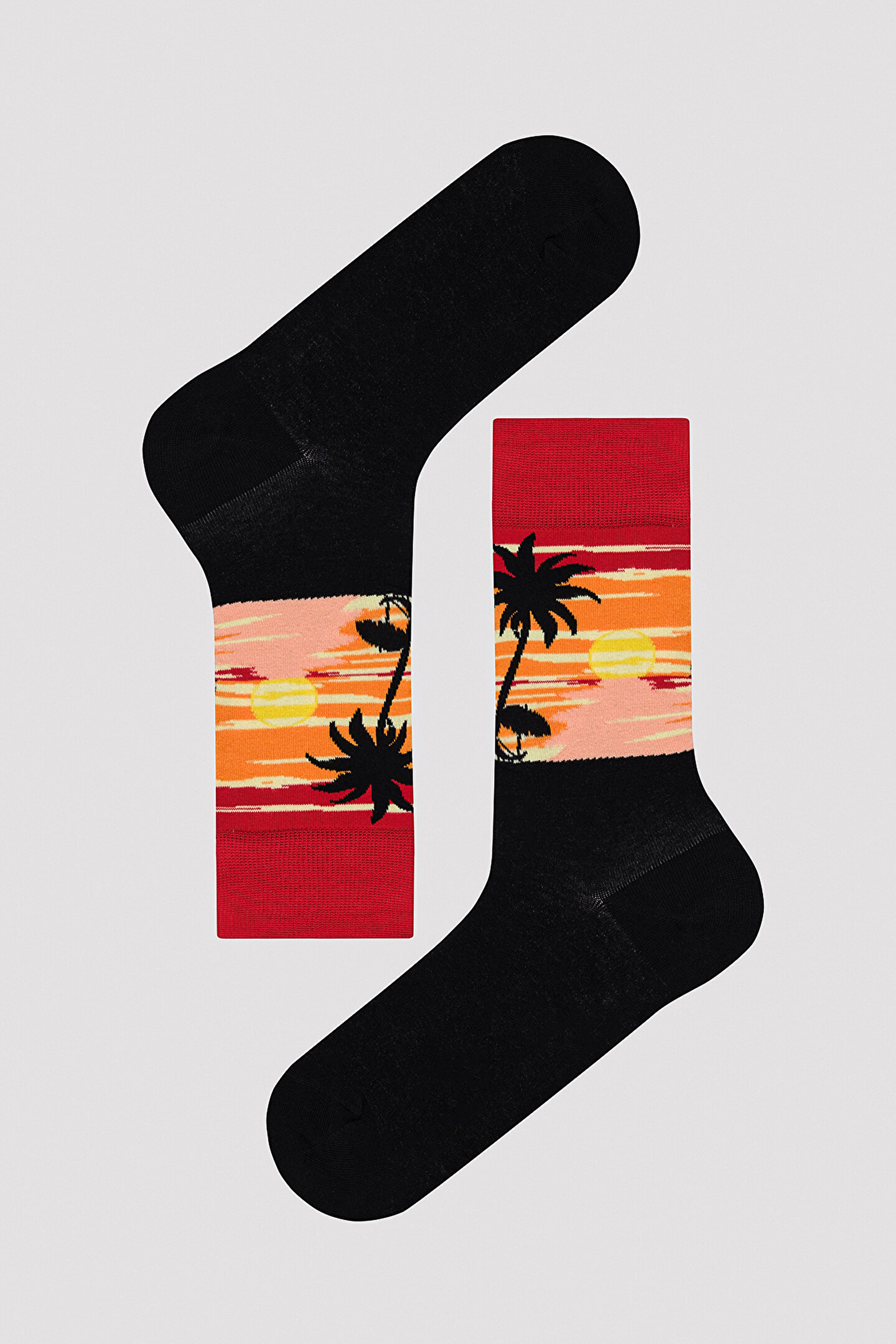 Man Red Sunset Socket Socks - 1