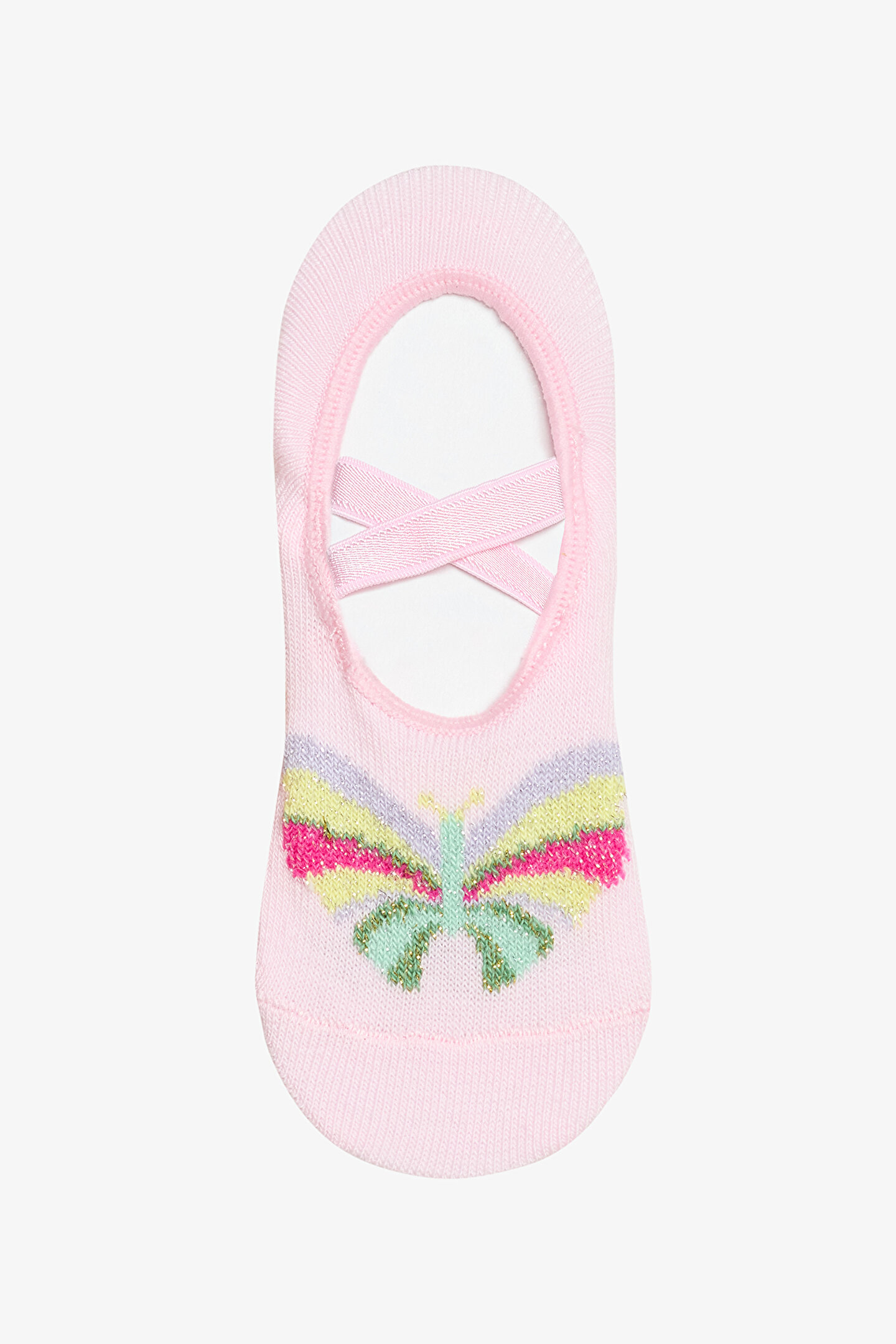 Girls Butterfly Light Pink Suba Socks - 1