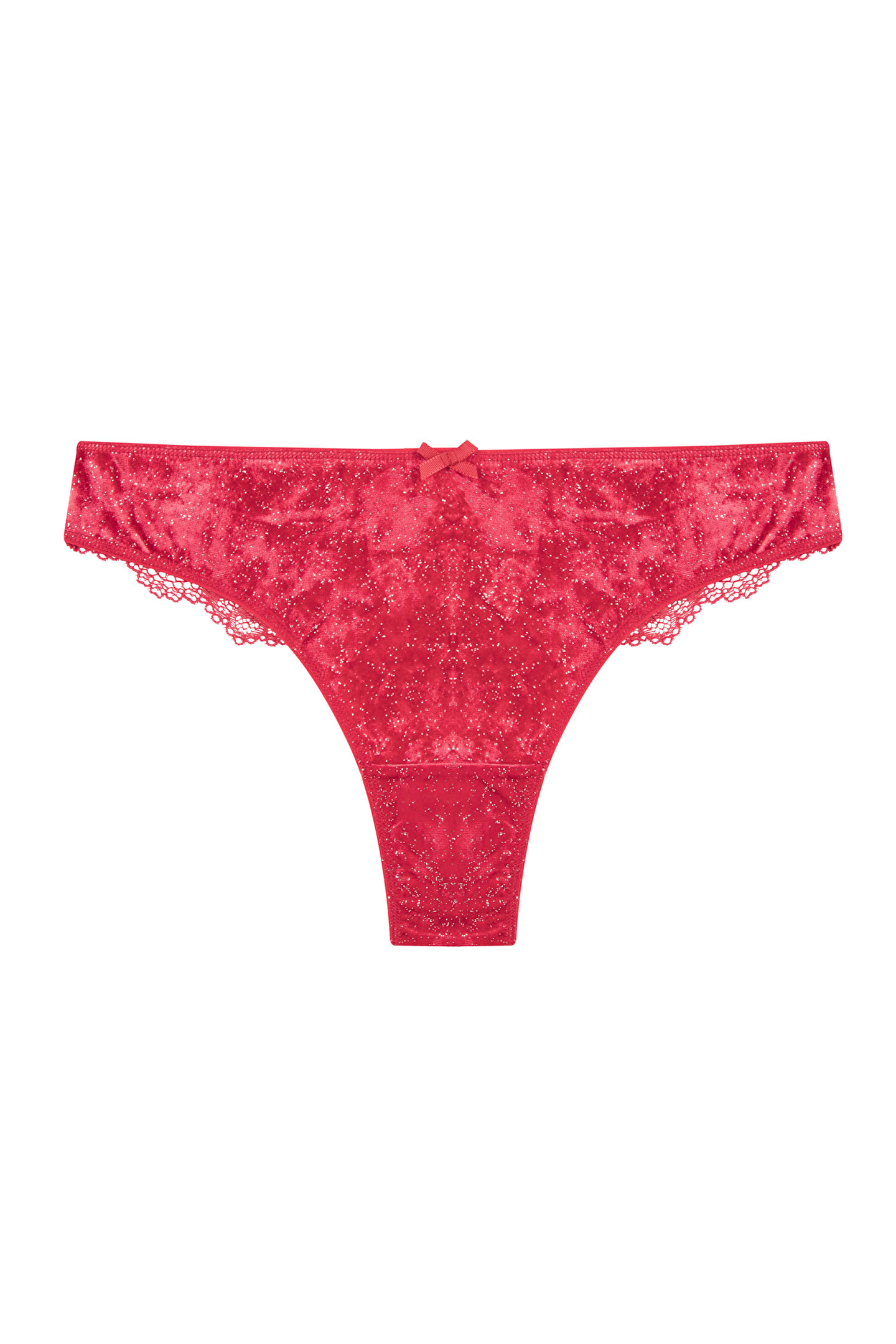 Shiny Red Shiny Velvet Brazilian Briefs PLGTDLGX18SK-SRE - Shiny Red