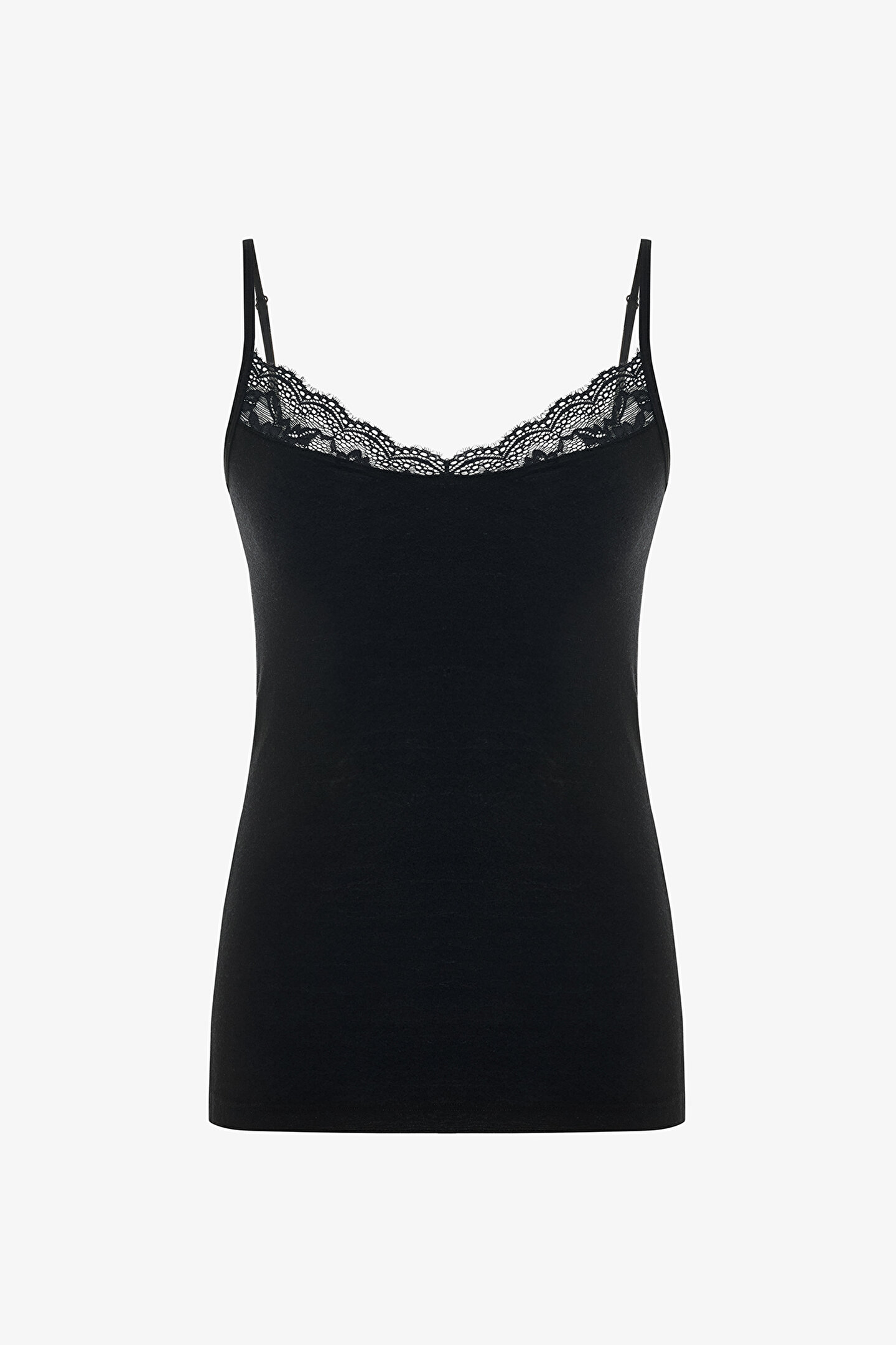 Siyah Cashmere Blend Thin Strap Atlet - 1