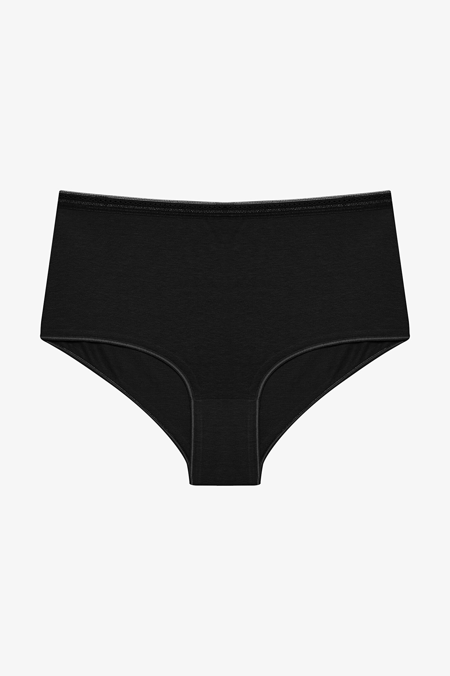 Easy Pamuklu Trim Highwaist Siyah Slip Külot - 1