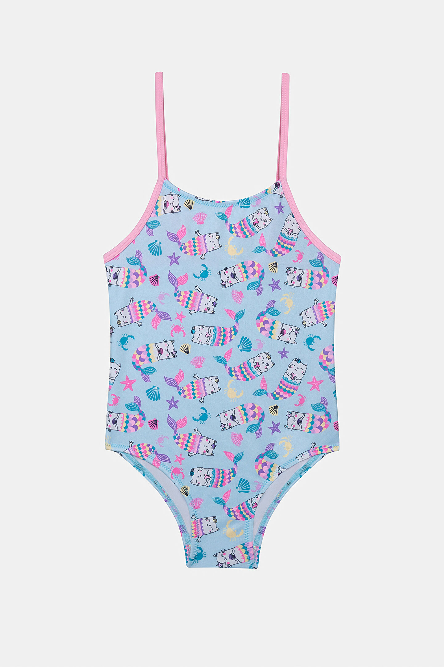 Girls Mermaid Cat Multi Colour Suit - 1