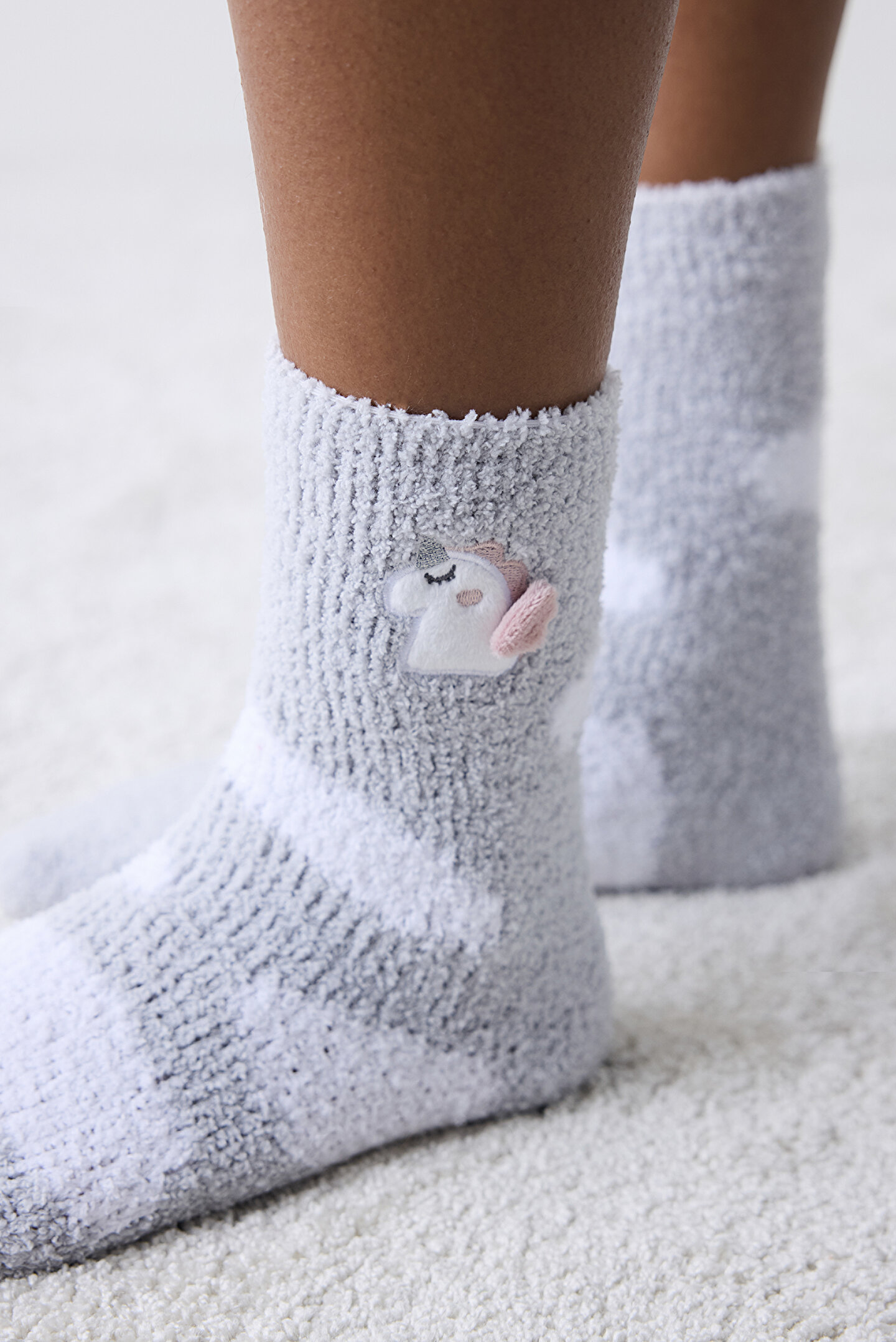 Unicorn Light Grey Socket Socks - 1