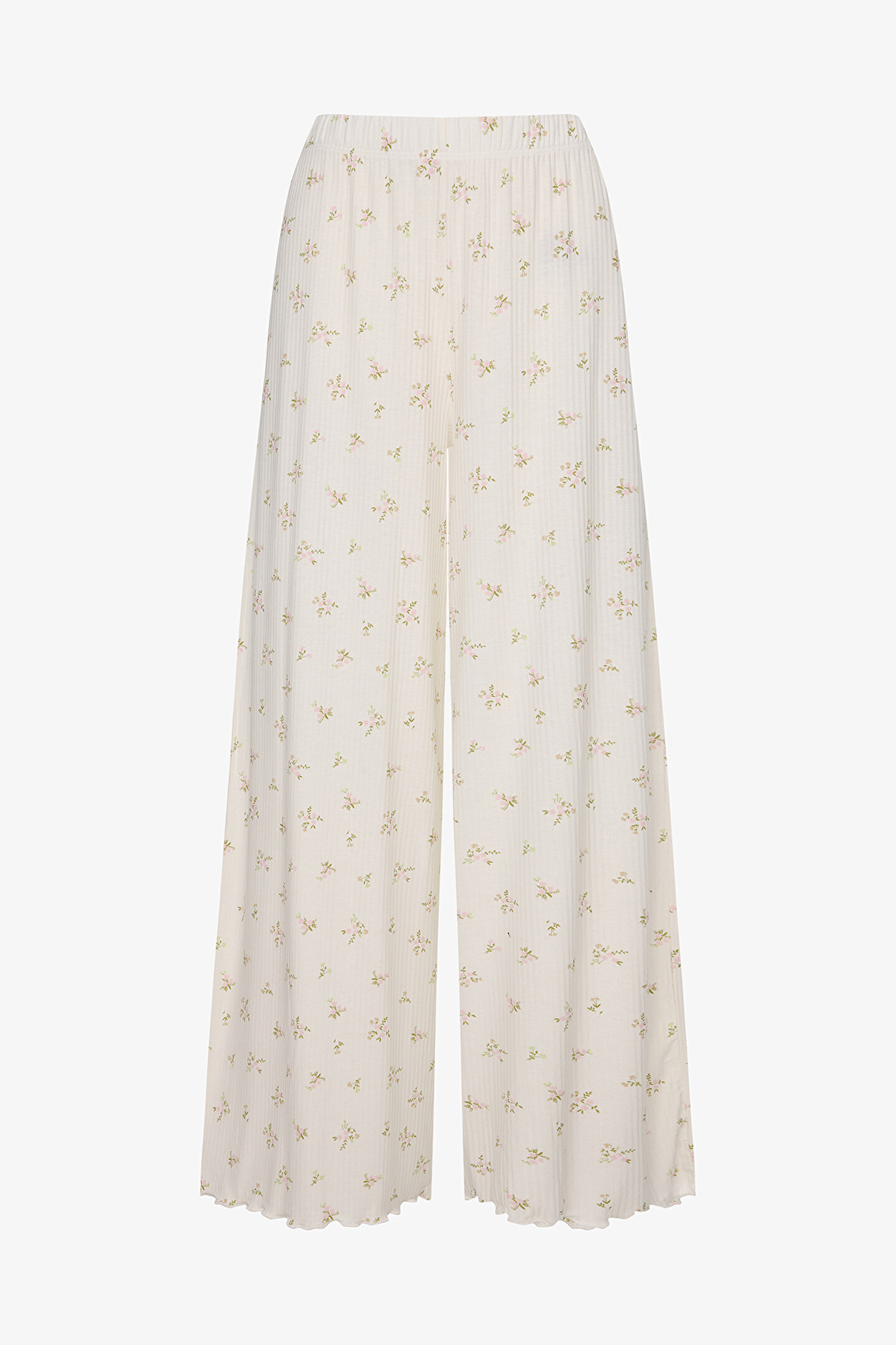 Bloom Printed Ecru Pant - 1