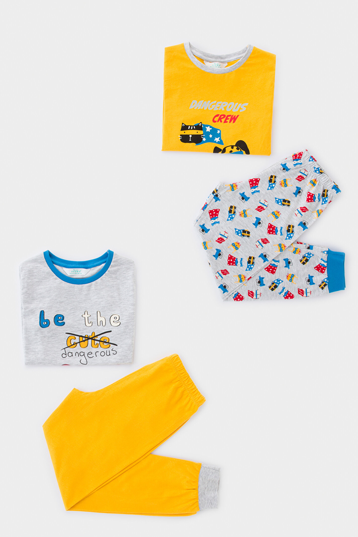 Erkek Çocuk Dangerous 4Lü Pijama Takımı - 1
