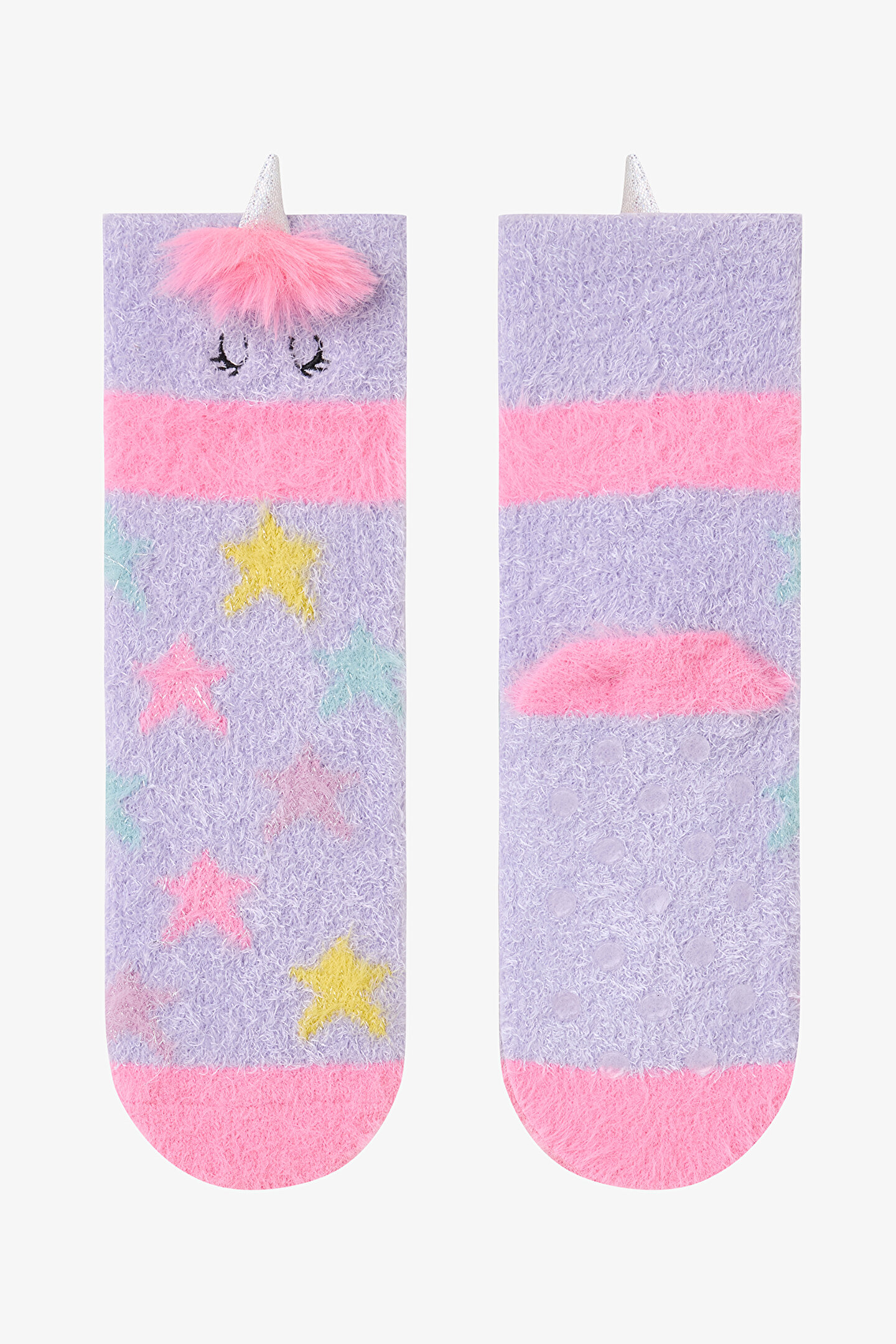 Lilac Girls Unicorn Embroidered Accessory Non-Slip Sole Home Slippers - 1