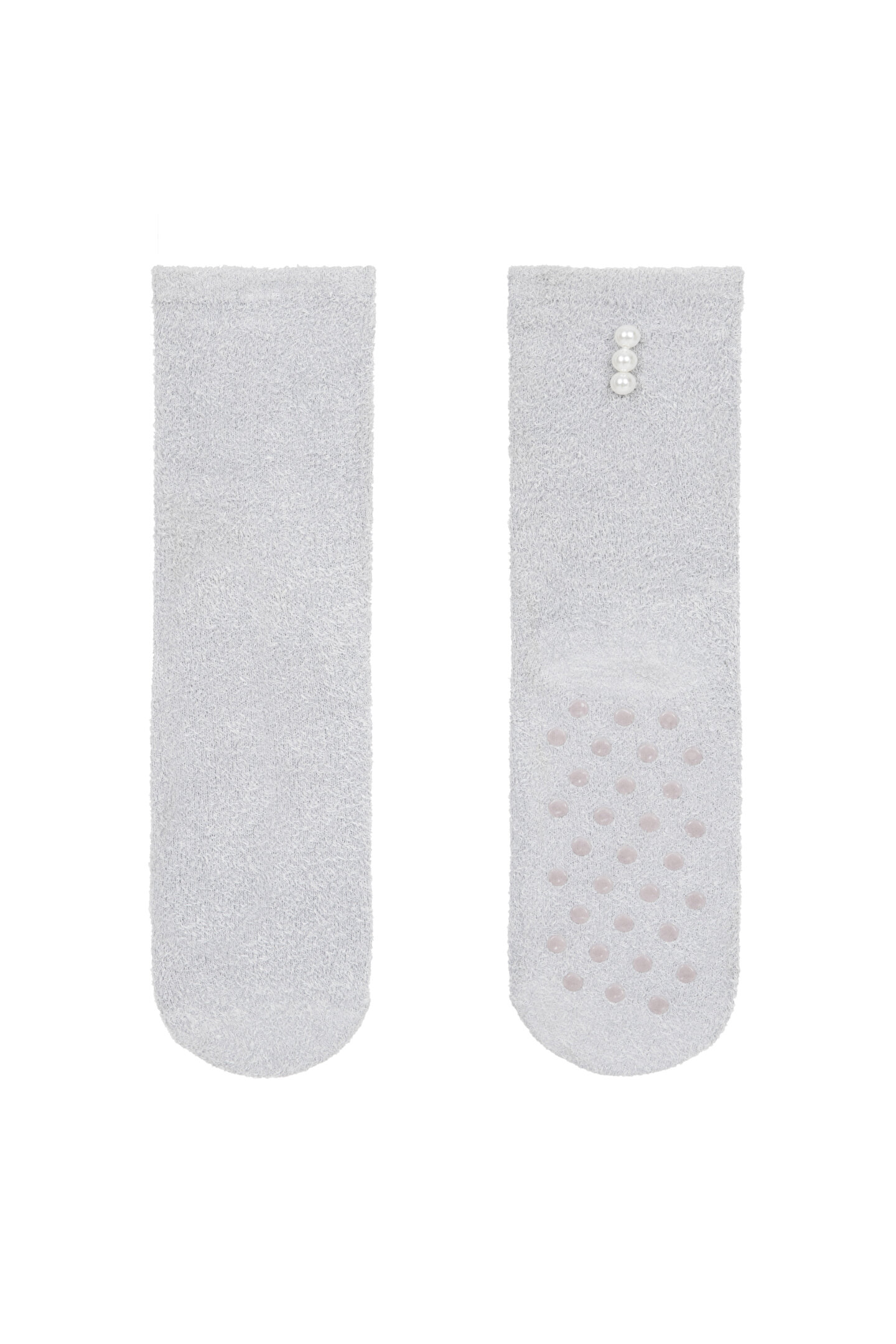 Açık gri Pearl Soket Çorap - 1