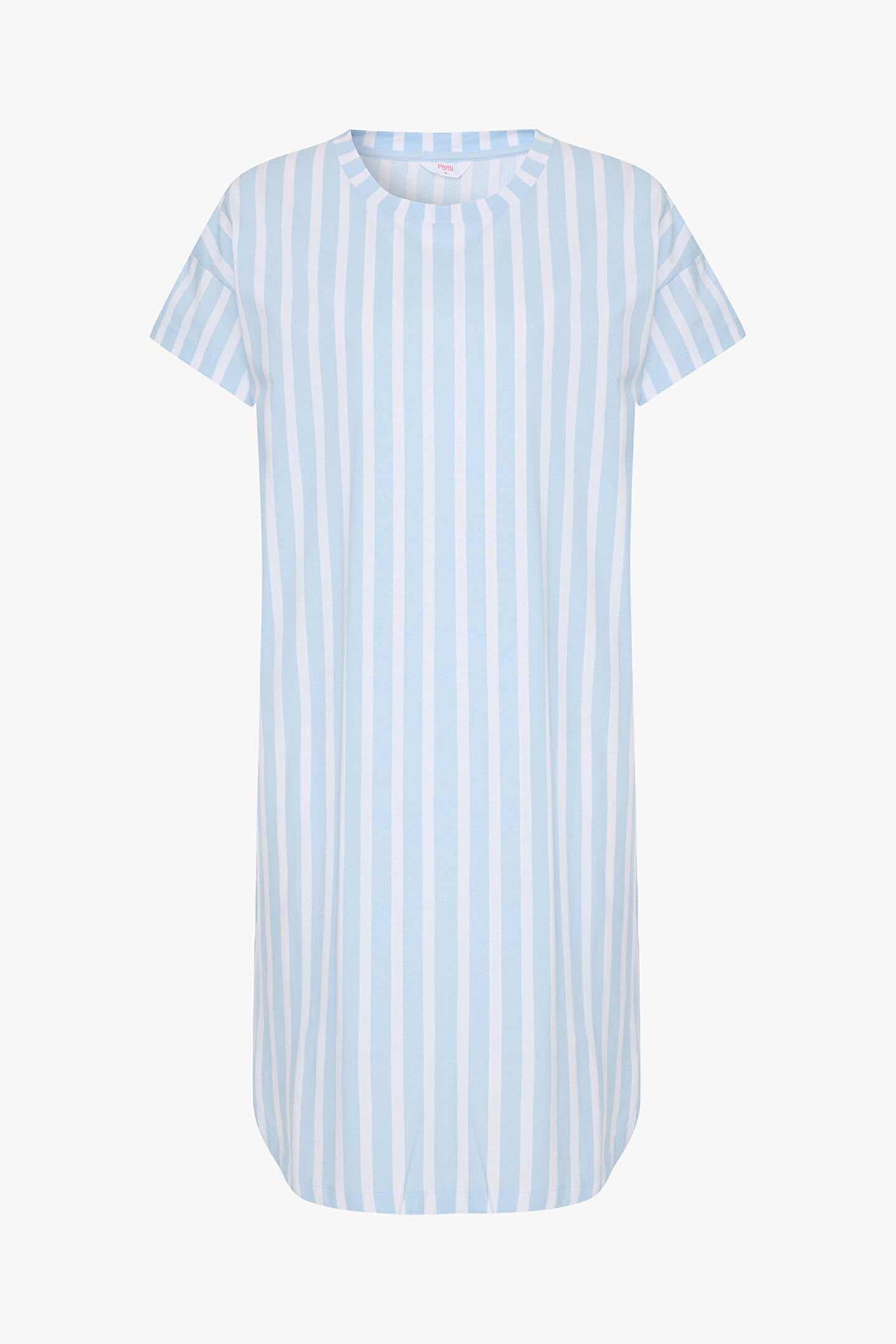 Blue Striped Light Blue Night Dress - 1