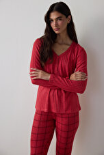 COZY TIME RED CHECKED L, L, RD42 KIRMIZI