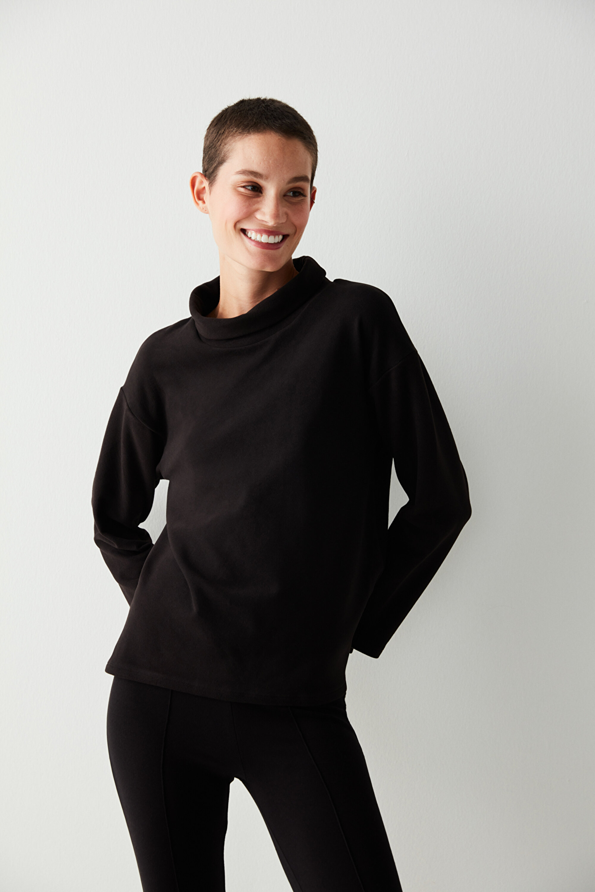 Black Thermal High Neck Top PH0IDJJJ21SK-500 - SIYAH3 - Penti
