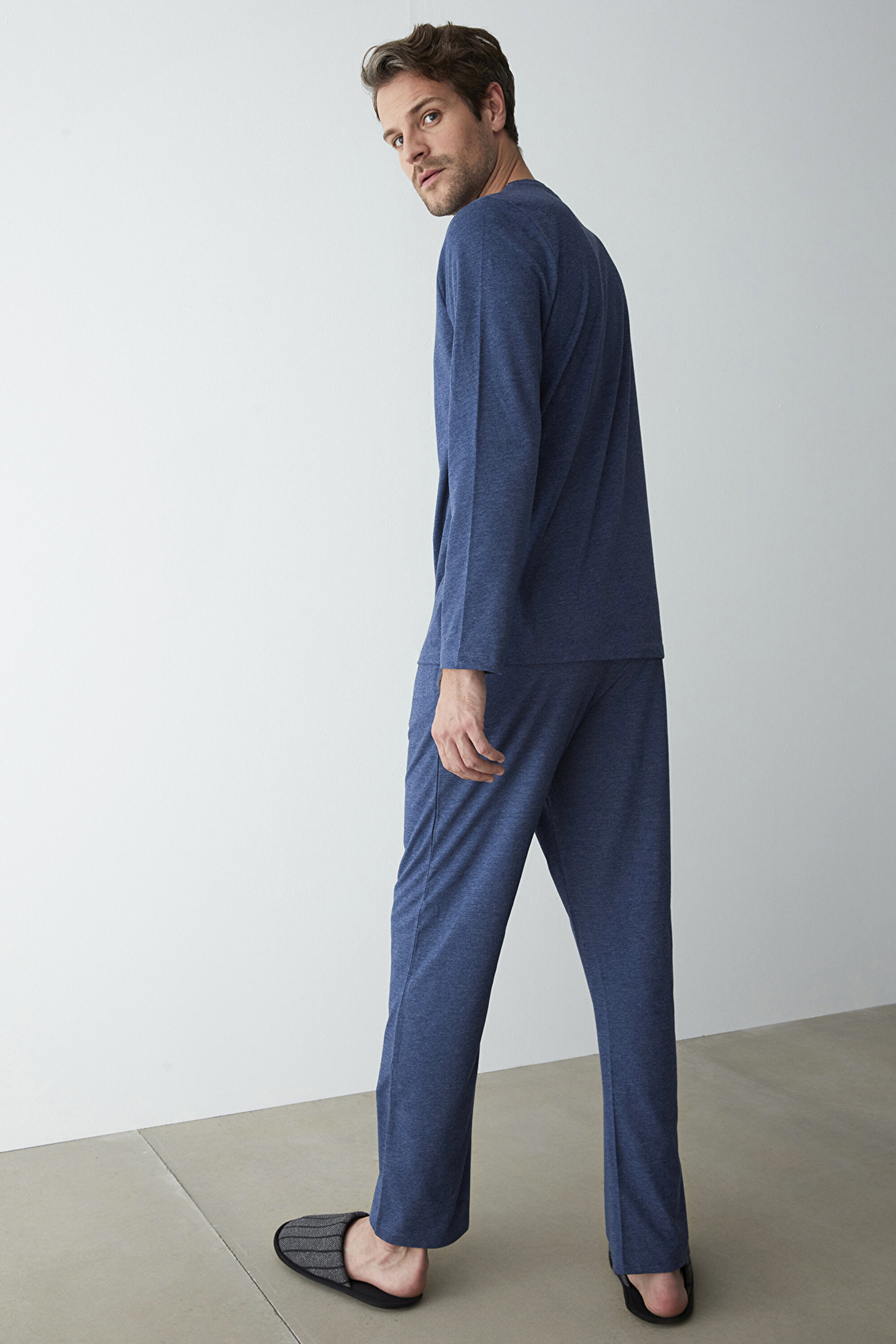 SLEEP LS PANTOLON SET, L, IG1 INDIGO