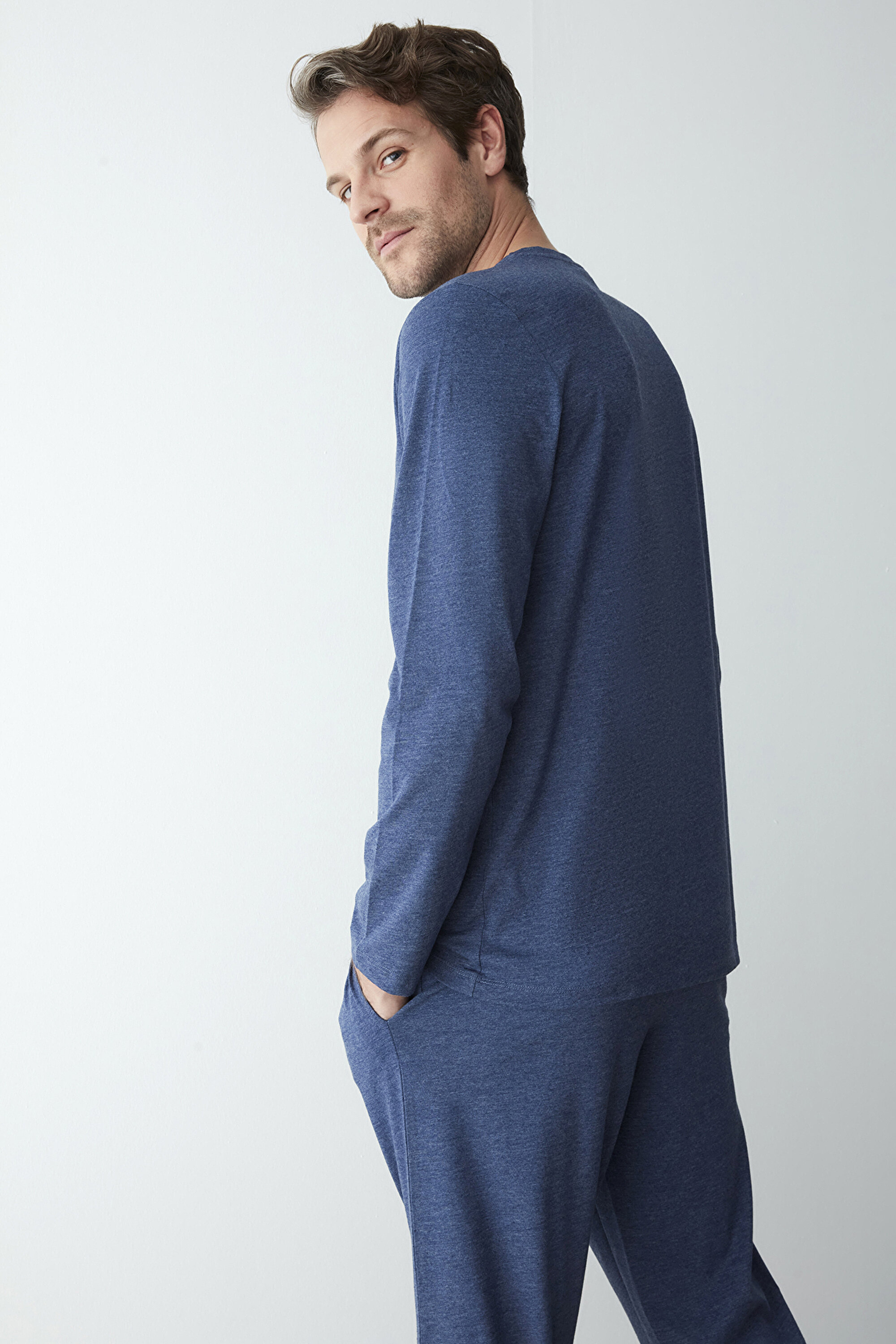 SLEEP LS PANTOLON SET, L, IG1 INDIGO