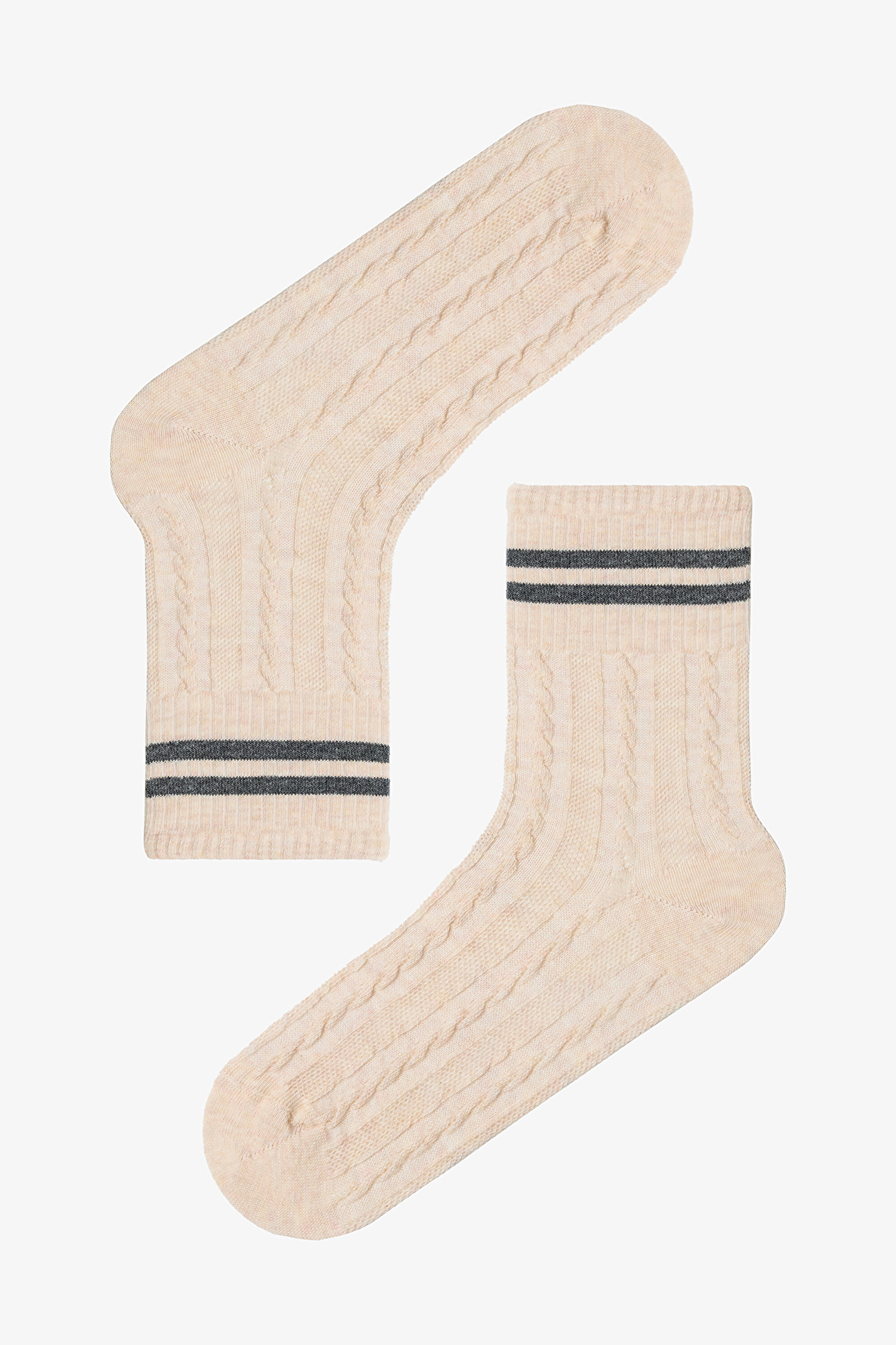 JACQUARD STRIPE 2L, 36-40, BBS BEJ-DUMAN