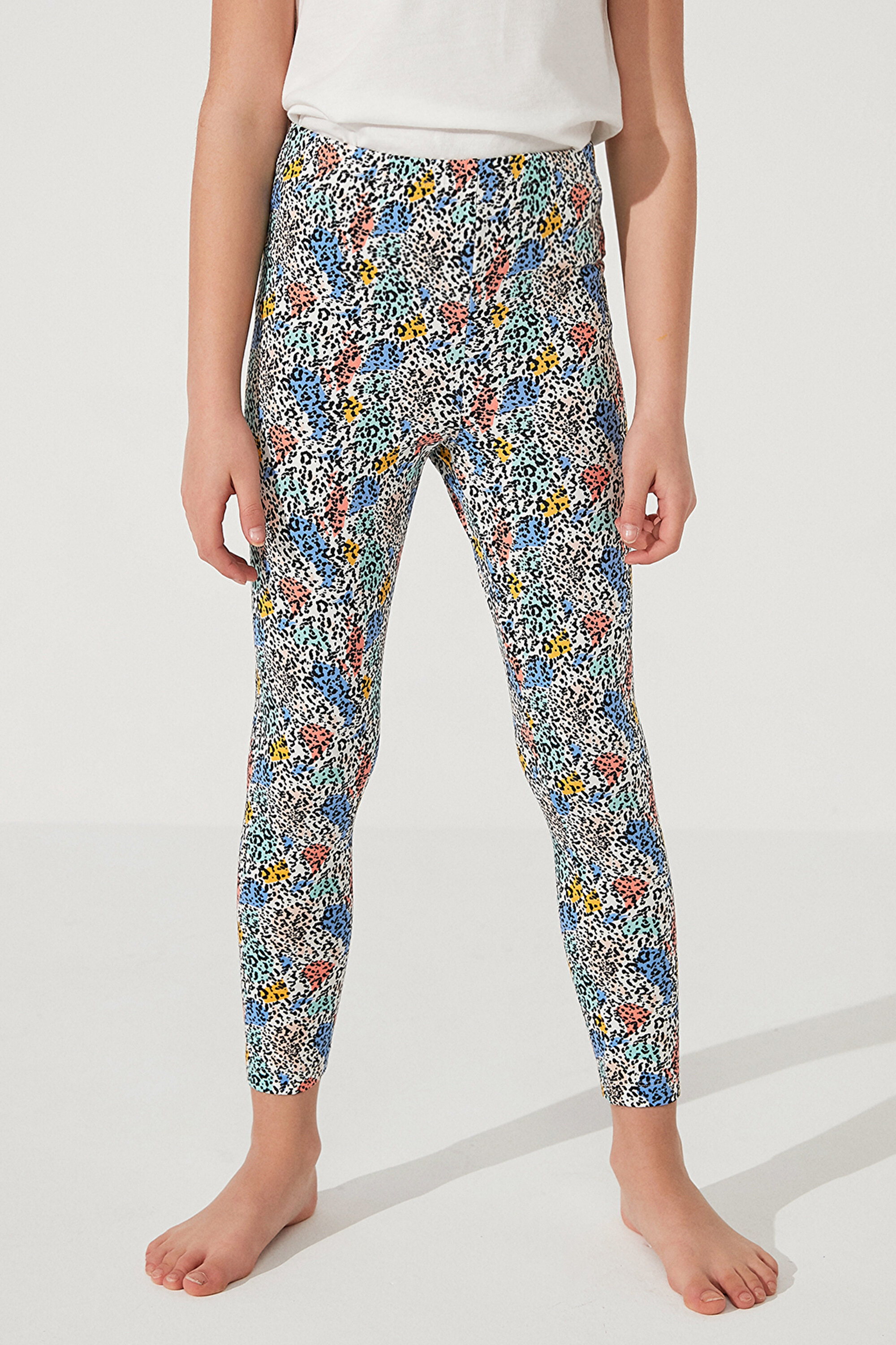 GIRLS SAFARI LEGGING, 3-4, MIX MIX