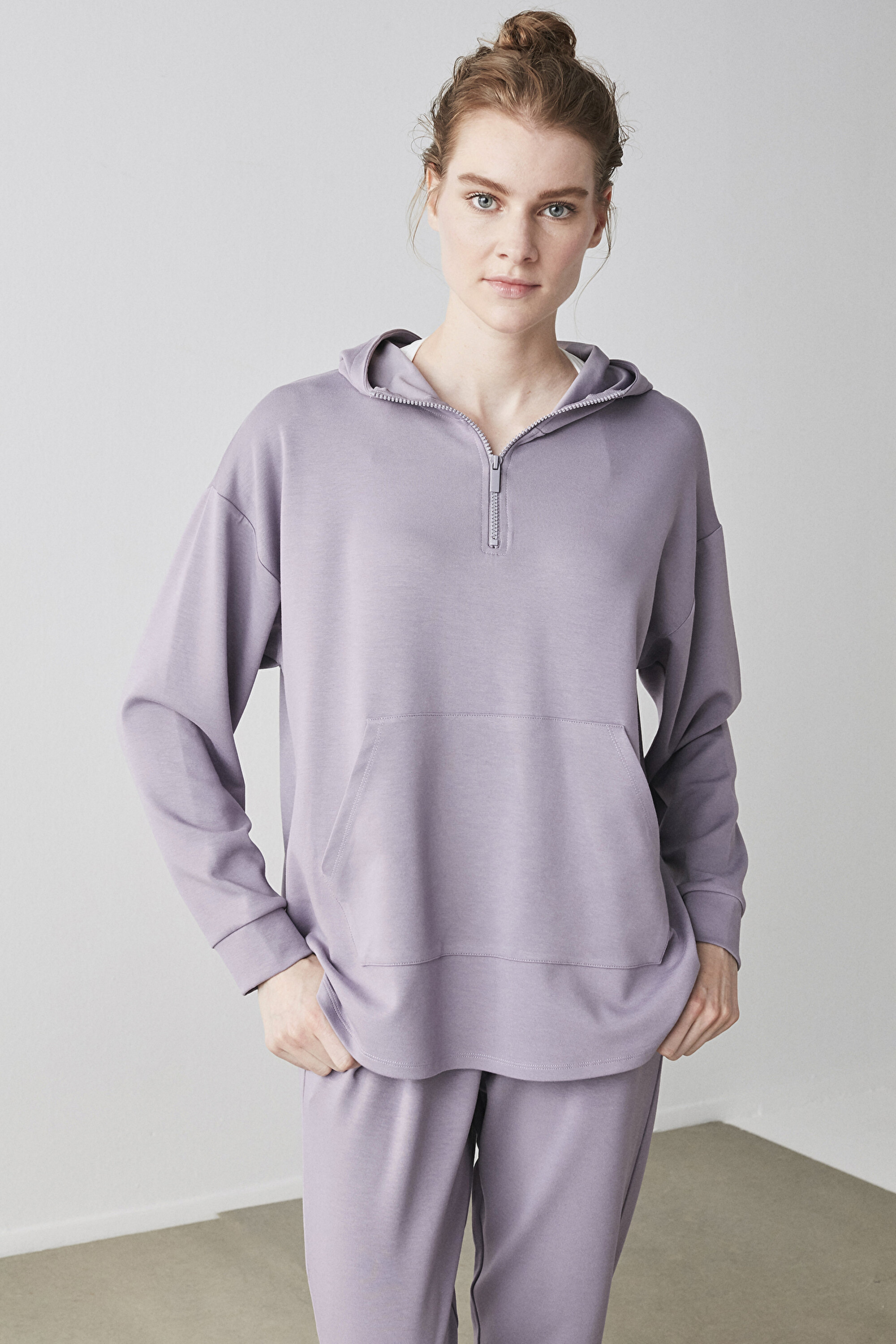 CUPRO LONG SWEATSHIRT, M/L, LA53 LILA