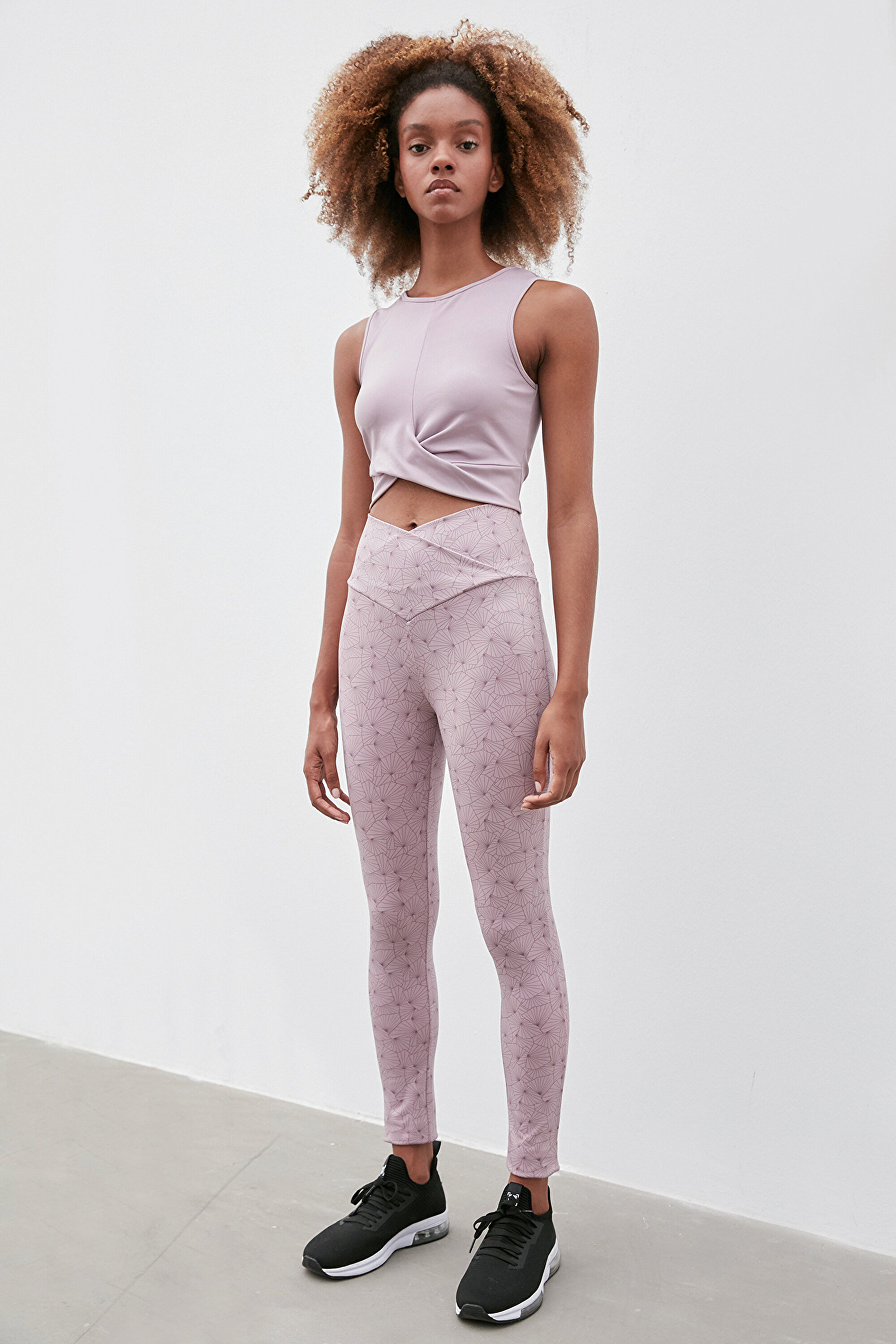 BALANCE KNOTTED LONG BRA, L, PN2 PEMBE