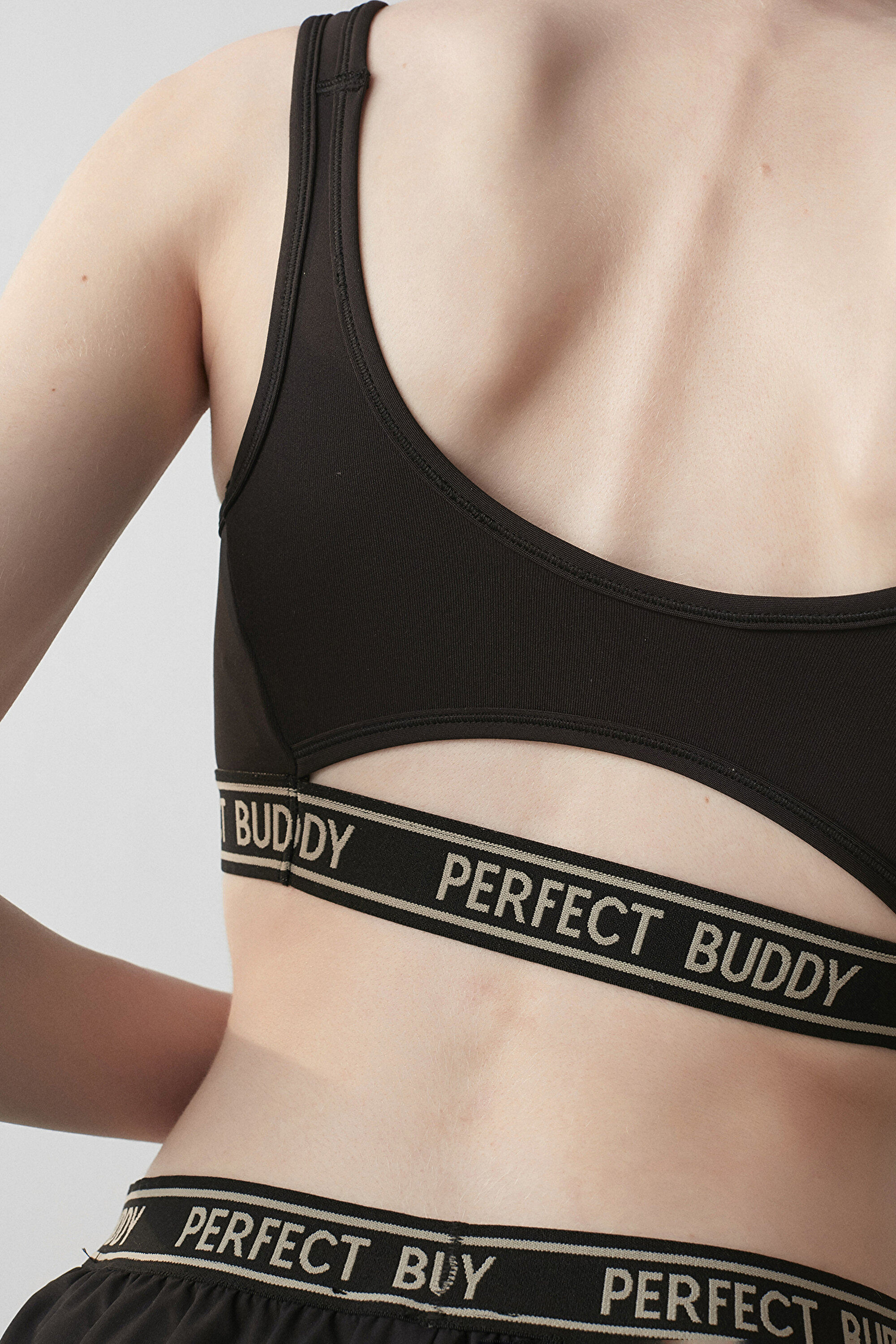 LOGO DETAILED SPORTS BRA, L, 500 SIYAH3